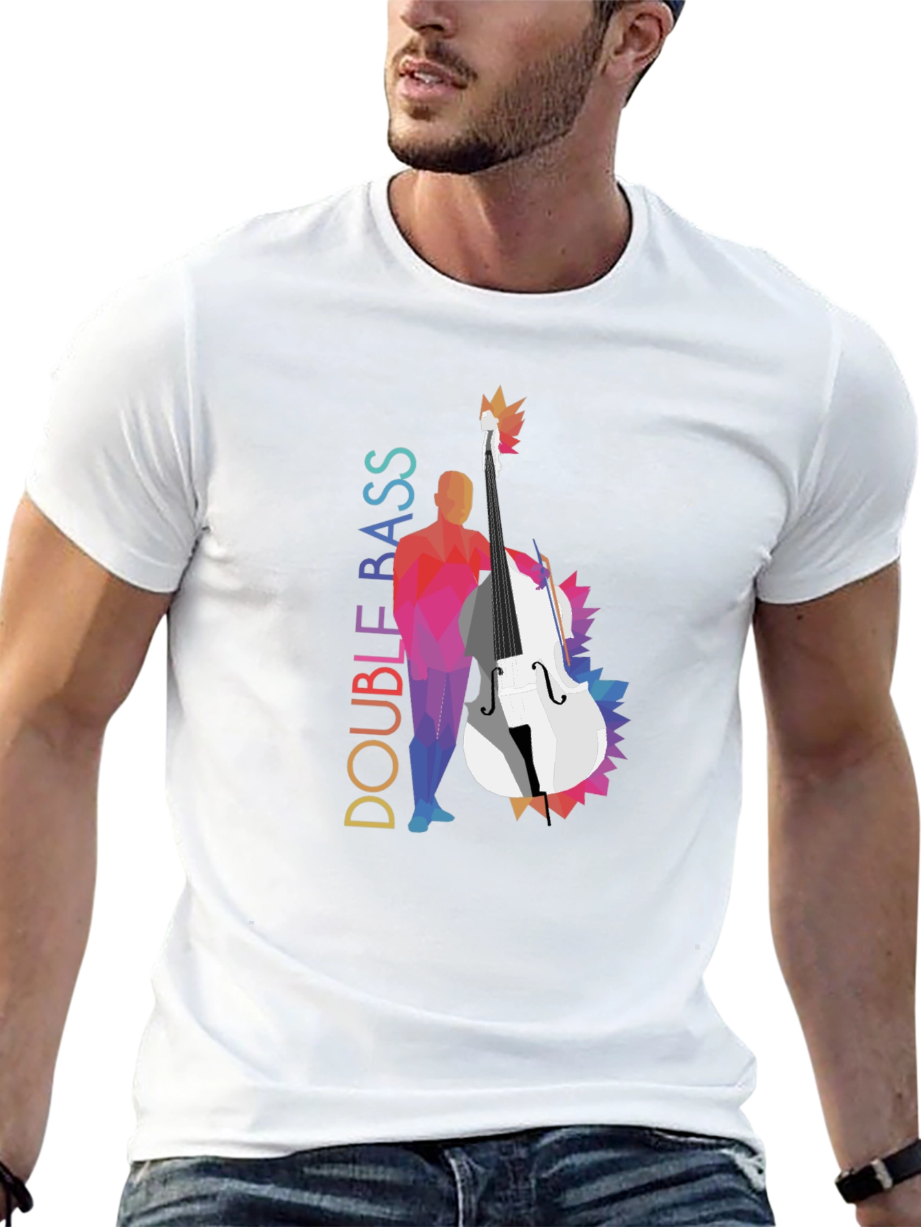 Double Bass Graphic Tee - Music Lover T-Shirt