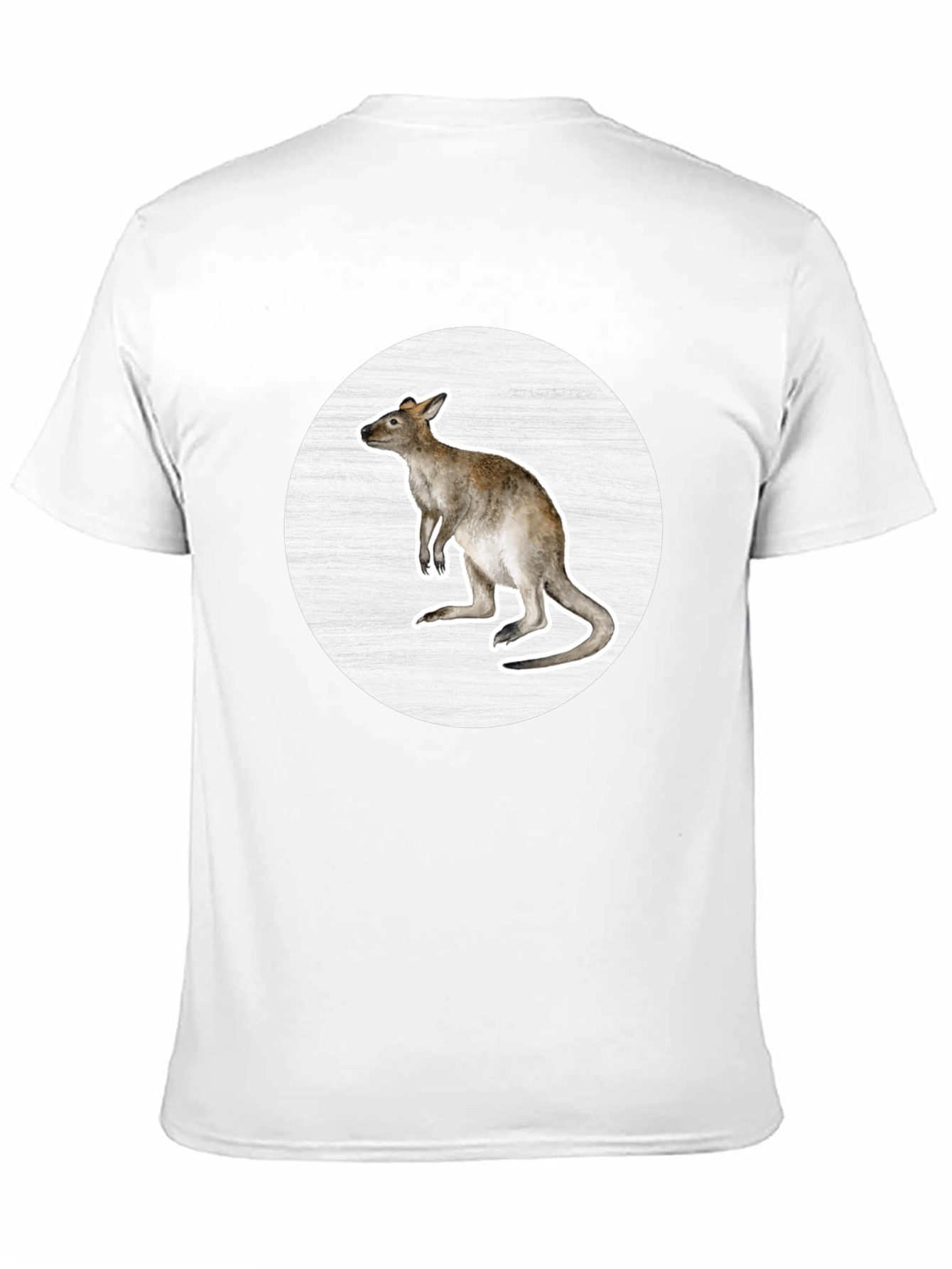 Kangaroo Graphic Tee - Black Cotton Blend