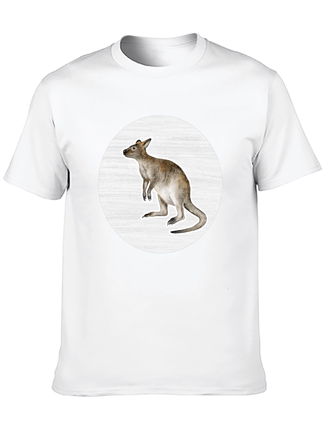 Kangaroo Graphic Tee - Black Cotton Blend