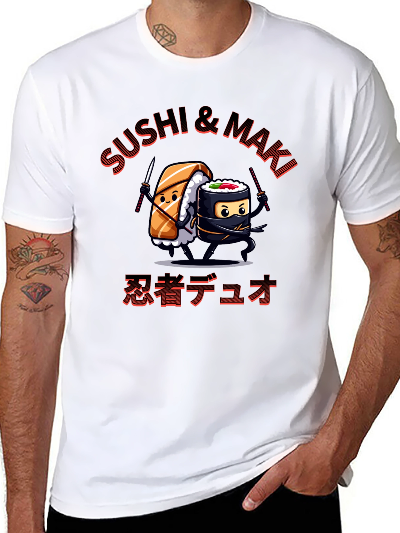 Sushi & Maki Ninja Duo Graphic T-Shirt