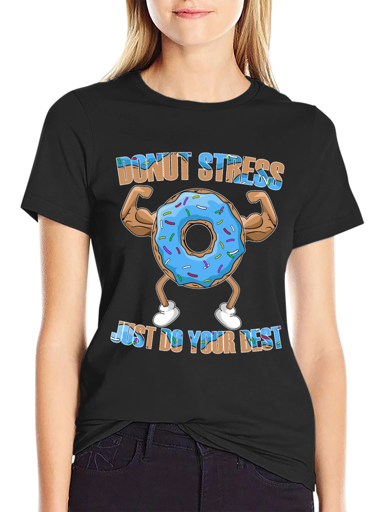 Donut Stress Funny Workout T-Shirt