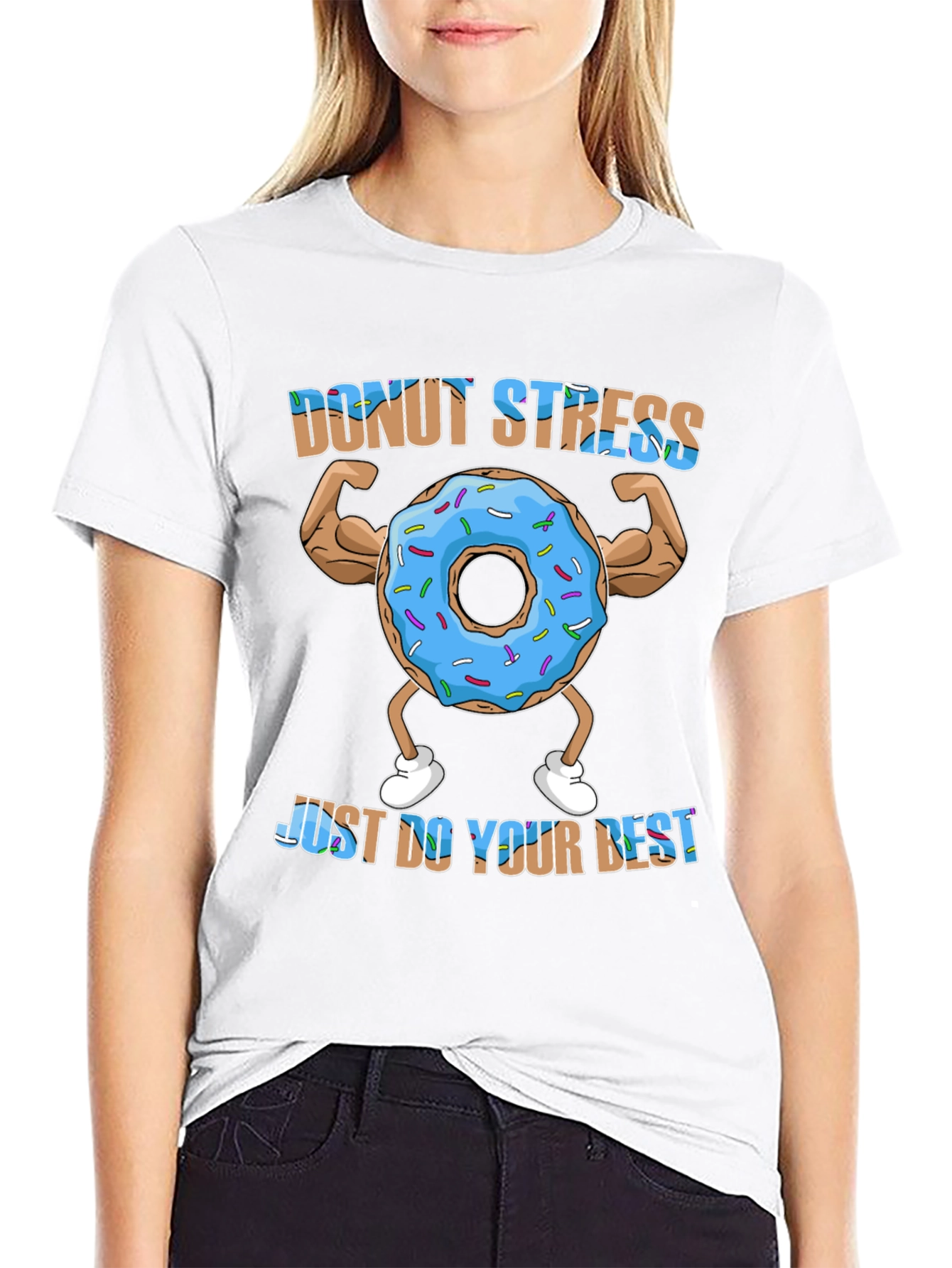 Donut Stress Funny Workout T-Shirt