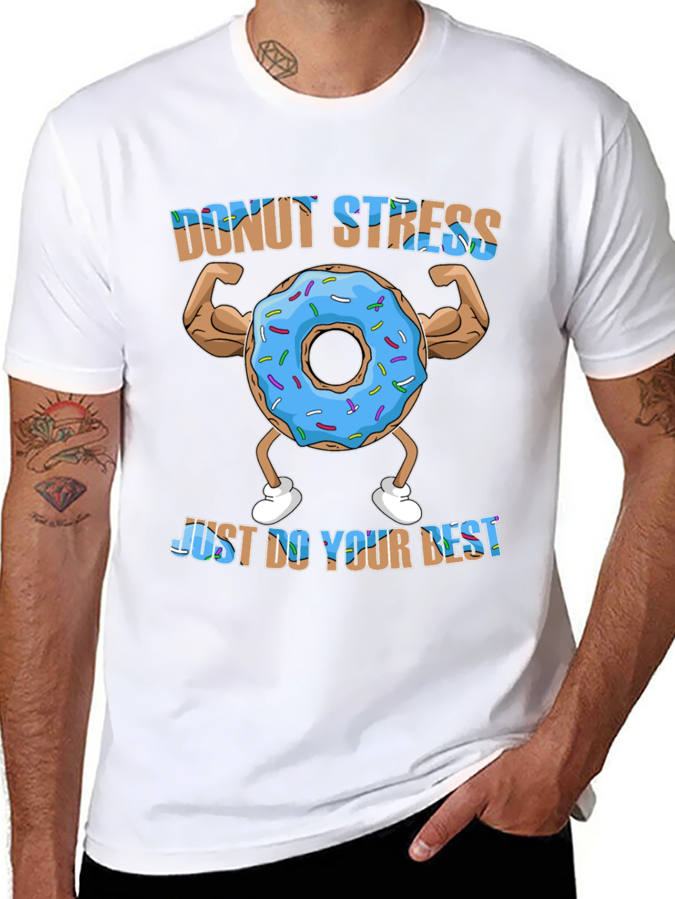 Donut Stress Funny Workout T-Shirt