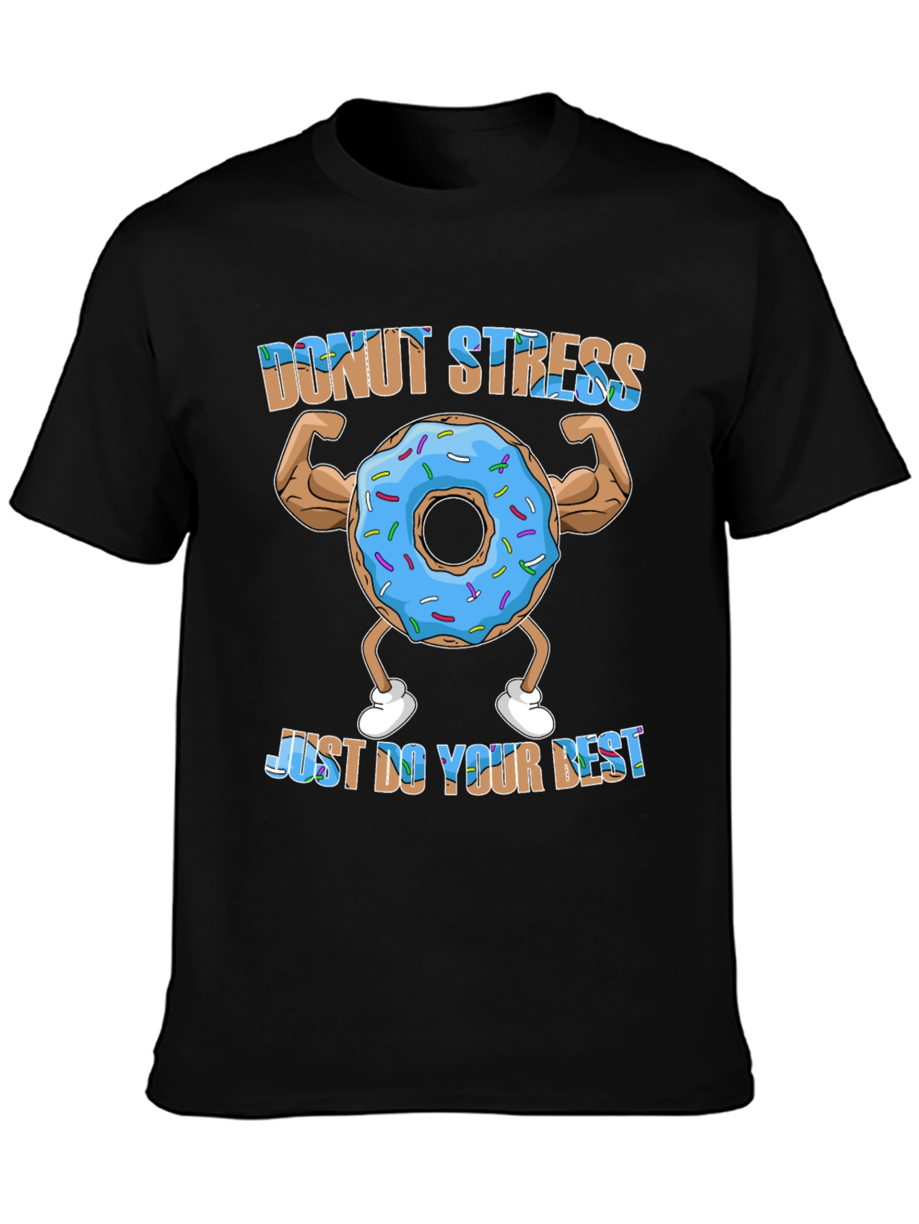 Donut Stress Funny Workout T-Shirt