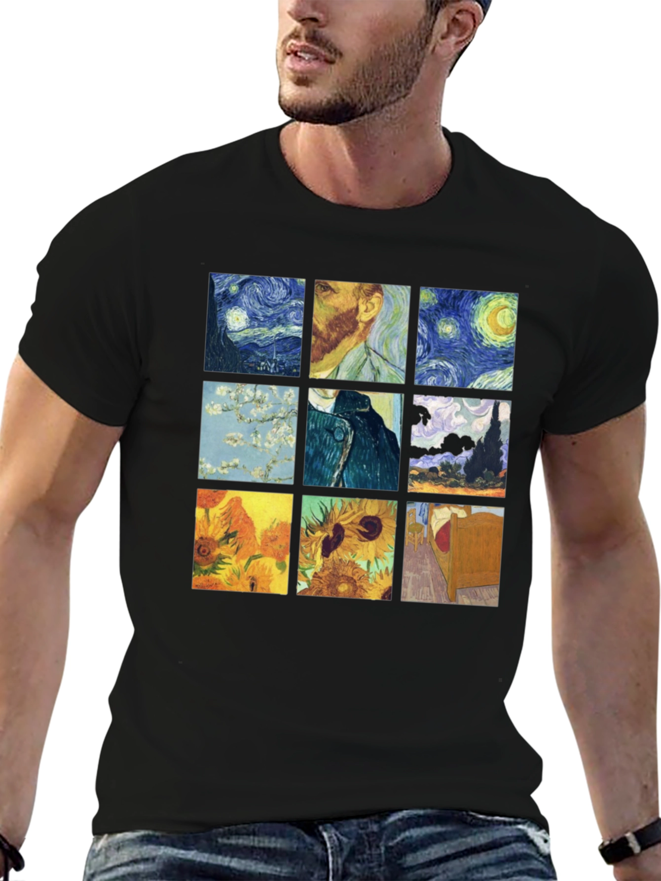 Van Gogh Art T-Shirt: Classic Painting Collage Tee