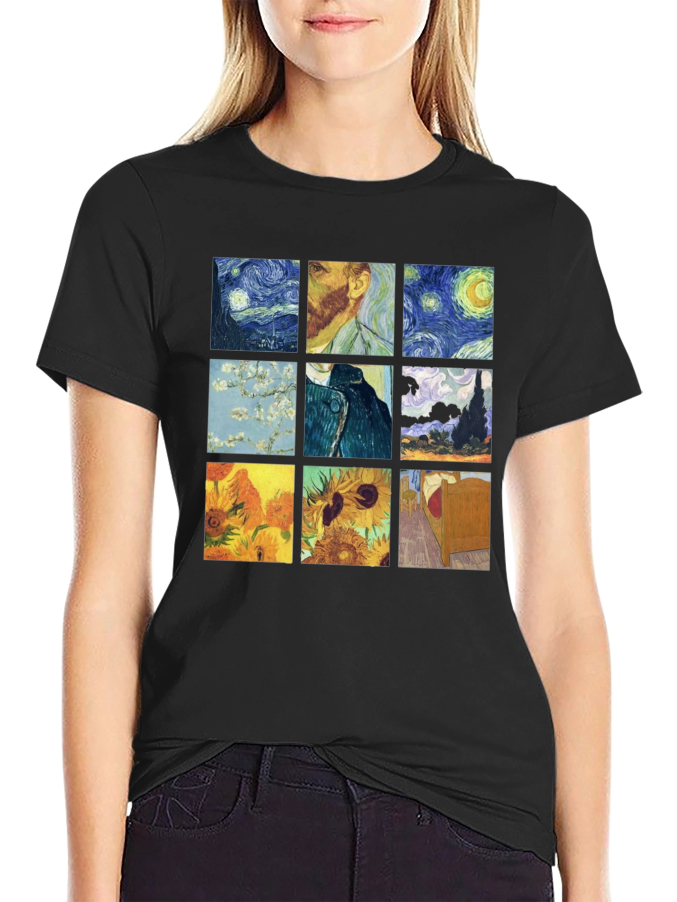 Van Gogh Art T-Shirt: Classic Painting Collage Tee