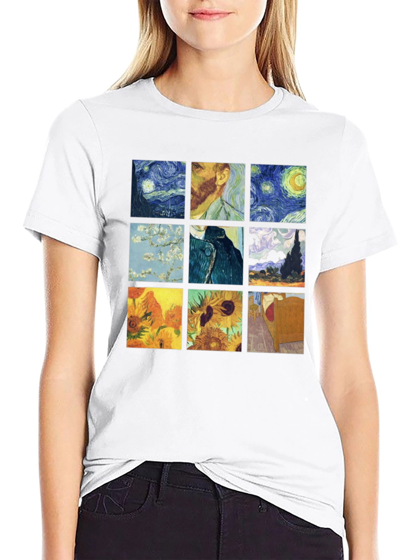 Van Gogh Art T-Shirt: Classic Painting Collage Tee