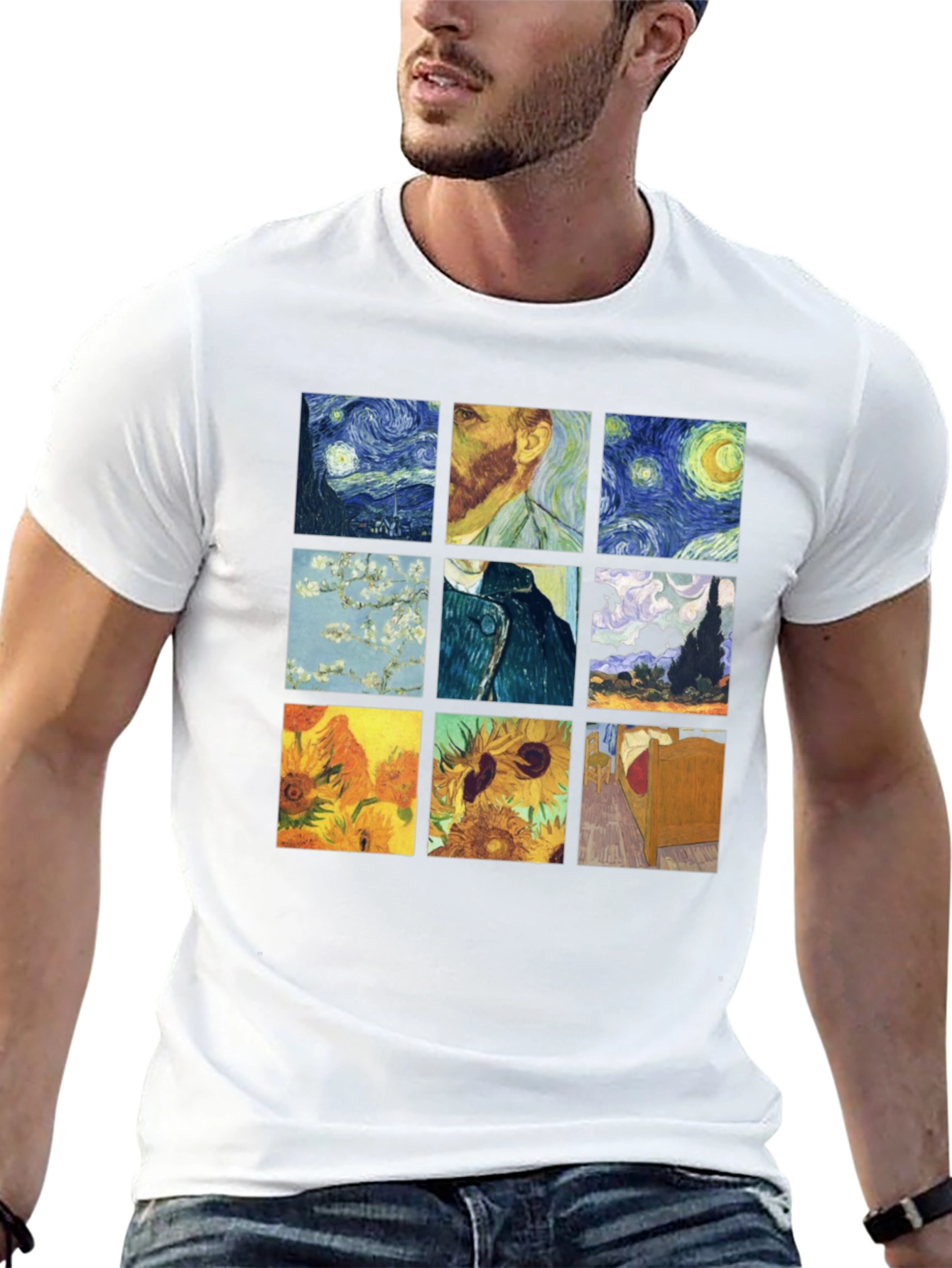 Van Gogh Art T-Shirt: Classic Painting Collage Tee