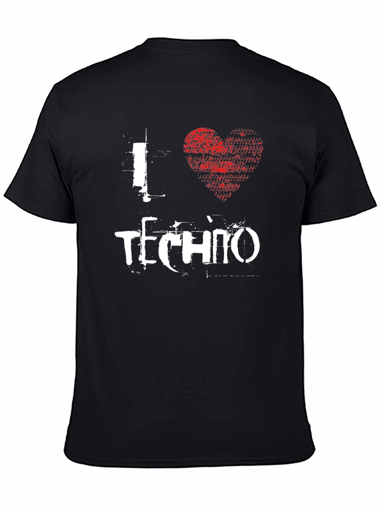I Heart Techno T-Shirt - Black Graphic Tee