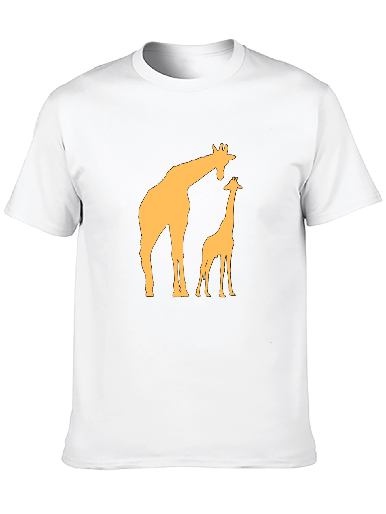 Giraffe Graphic Tee - Black Cotton Blend Shirt