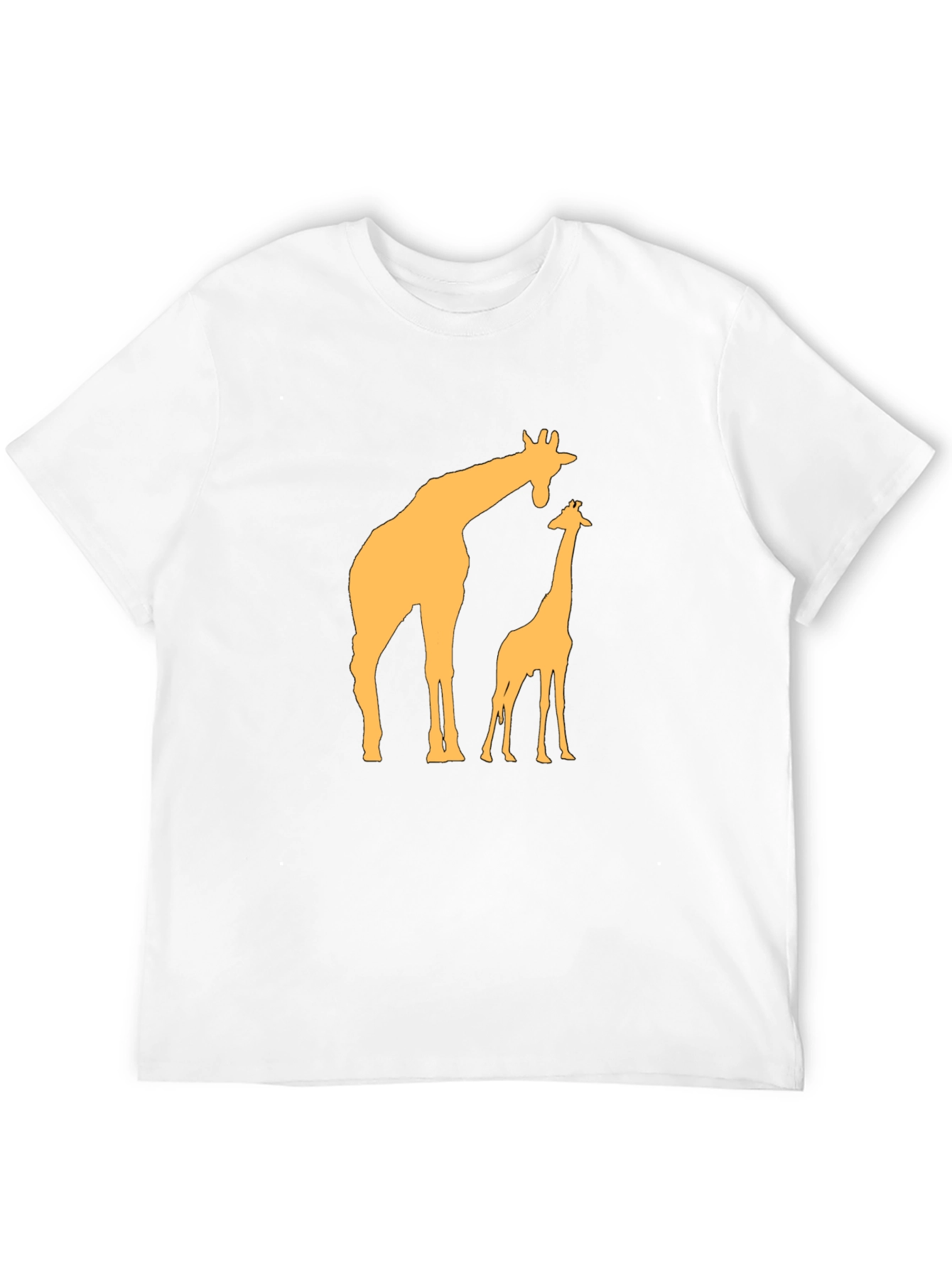 Giraffe Graphic Tee - Black Cotton Blend Shirt