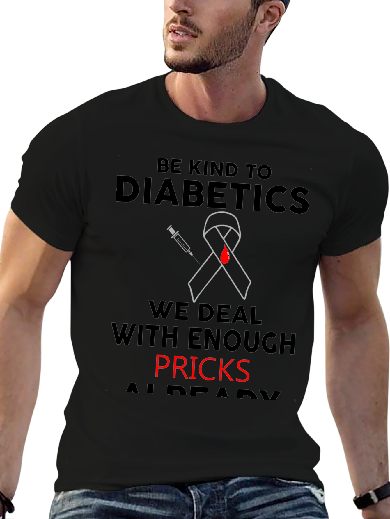 Diabetic Awareness T-Shirt - Be Kind Design