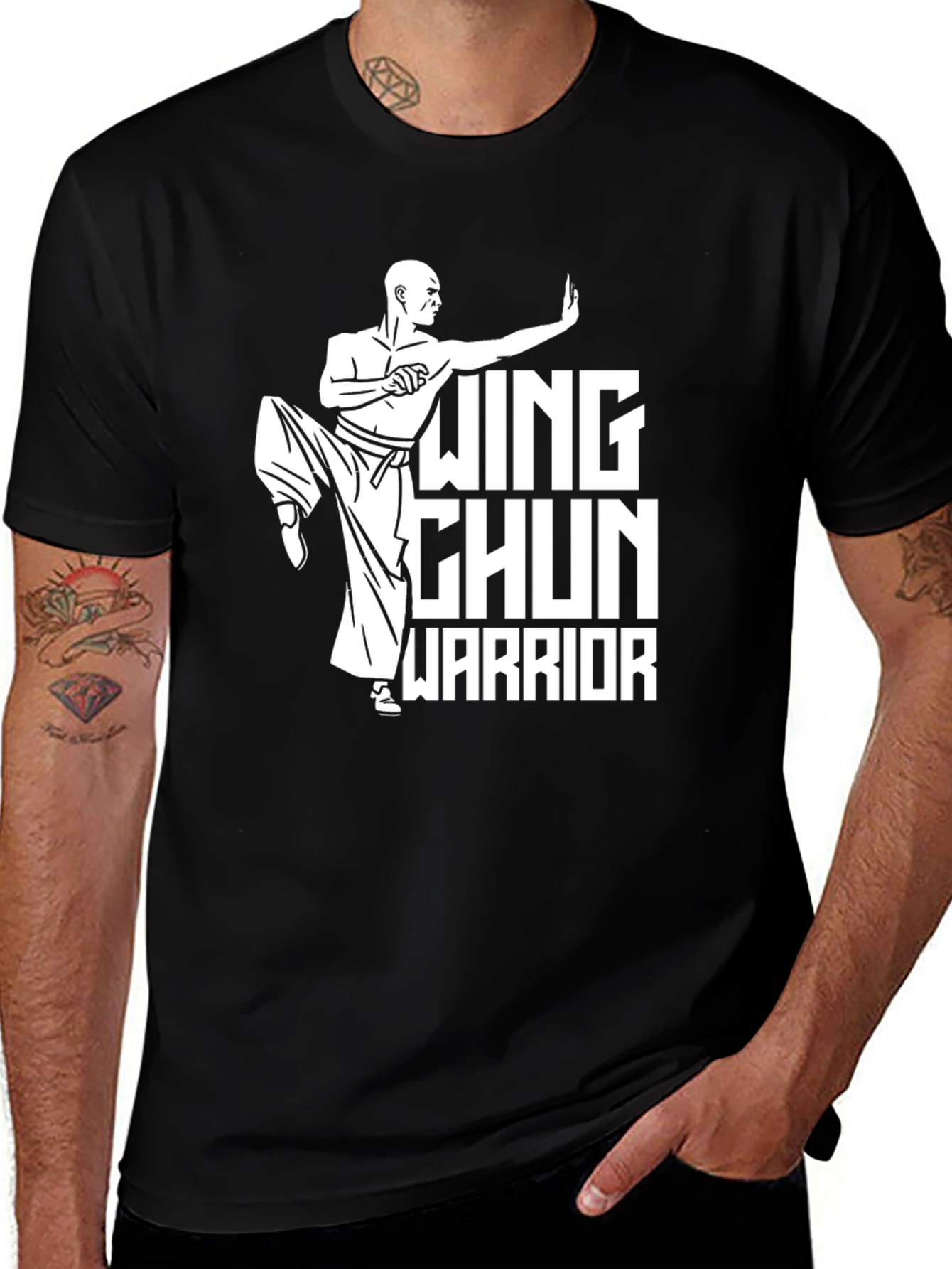Wing Chun Warrior Graphic T-Shirt Martial Arts Tee