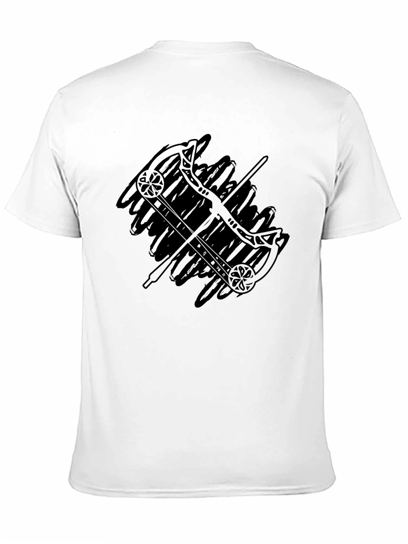 Archery Bow & Arrow Graphic Tee - Black