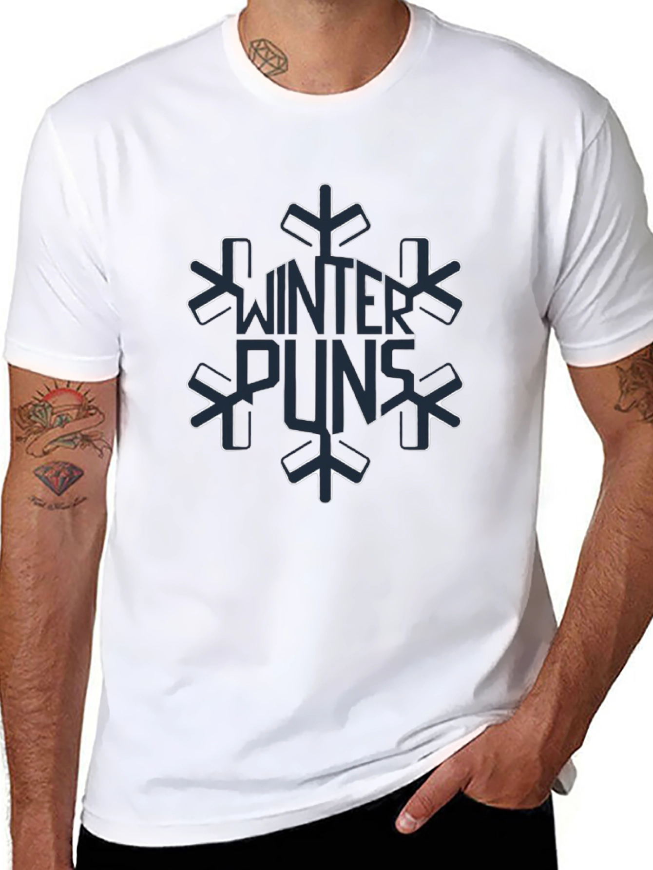 Winter Puns Snowflake Graphic Tee