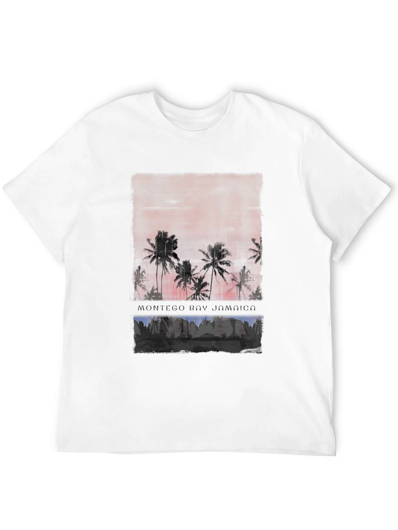 Montego Bay Jamaica Palm Tree Graphic Tee
