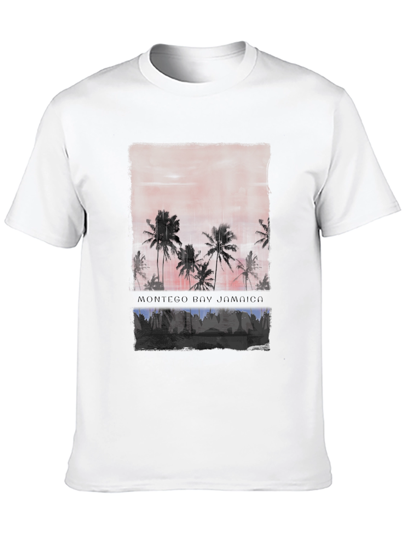 Montego Bay Jamaica Palm Tree Graphic Tee
