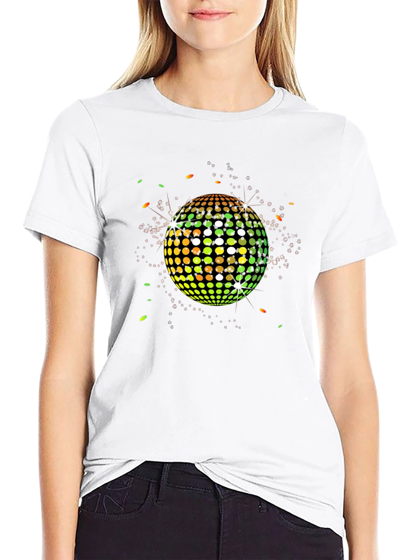 Retro Disco Ball Graphic T-Shirt