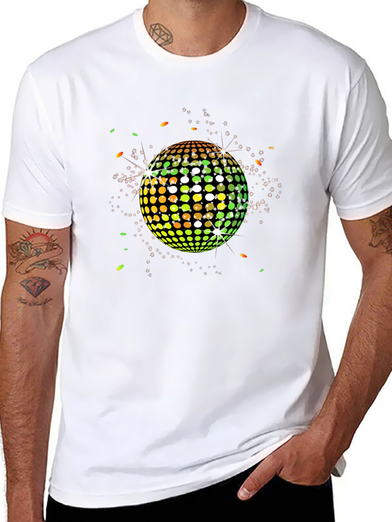 Retro Disco Ball Graphic T-Shirt