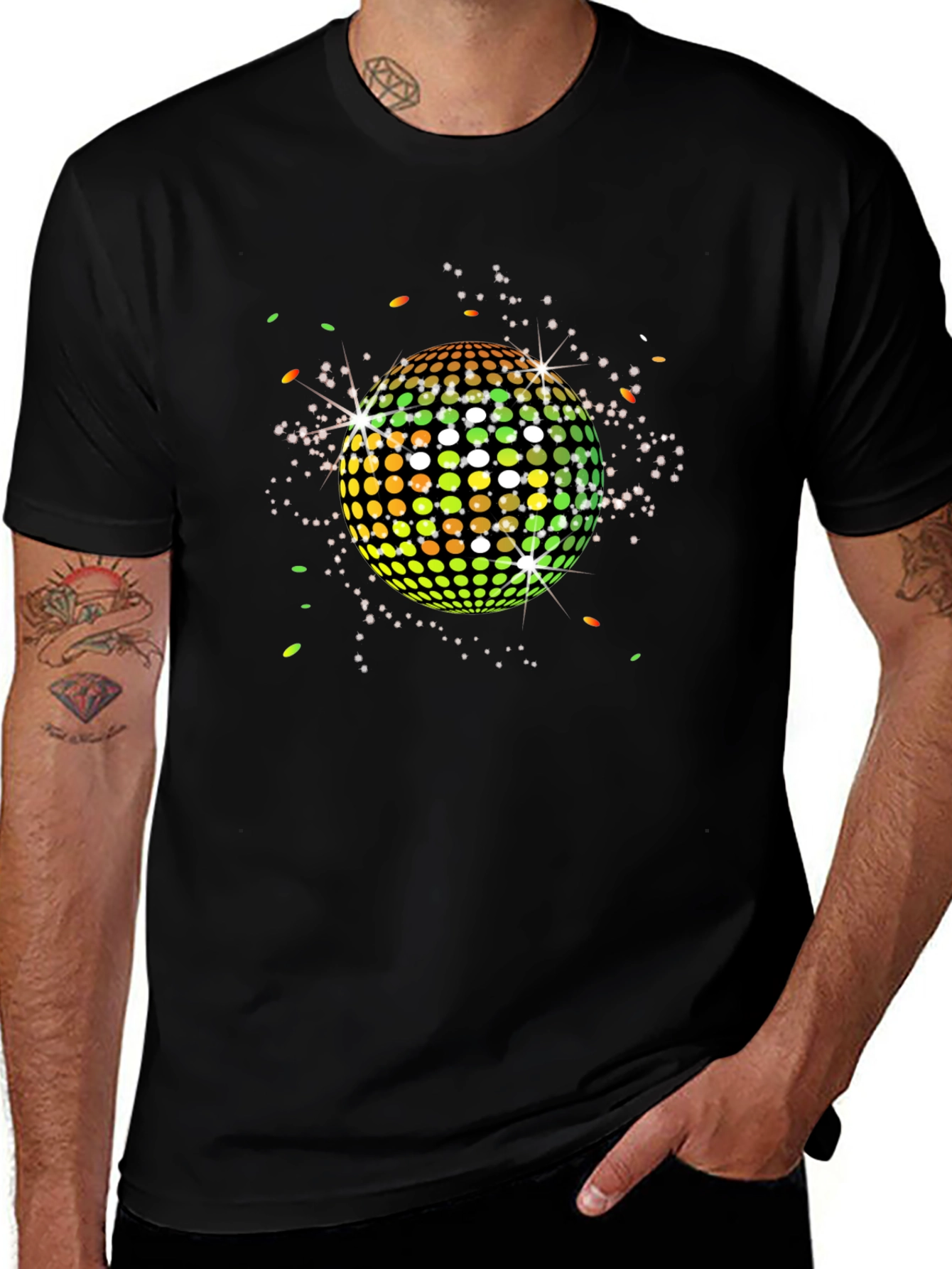 Retro Disco Ball Graphic T-Shirt