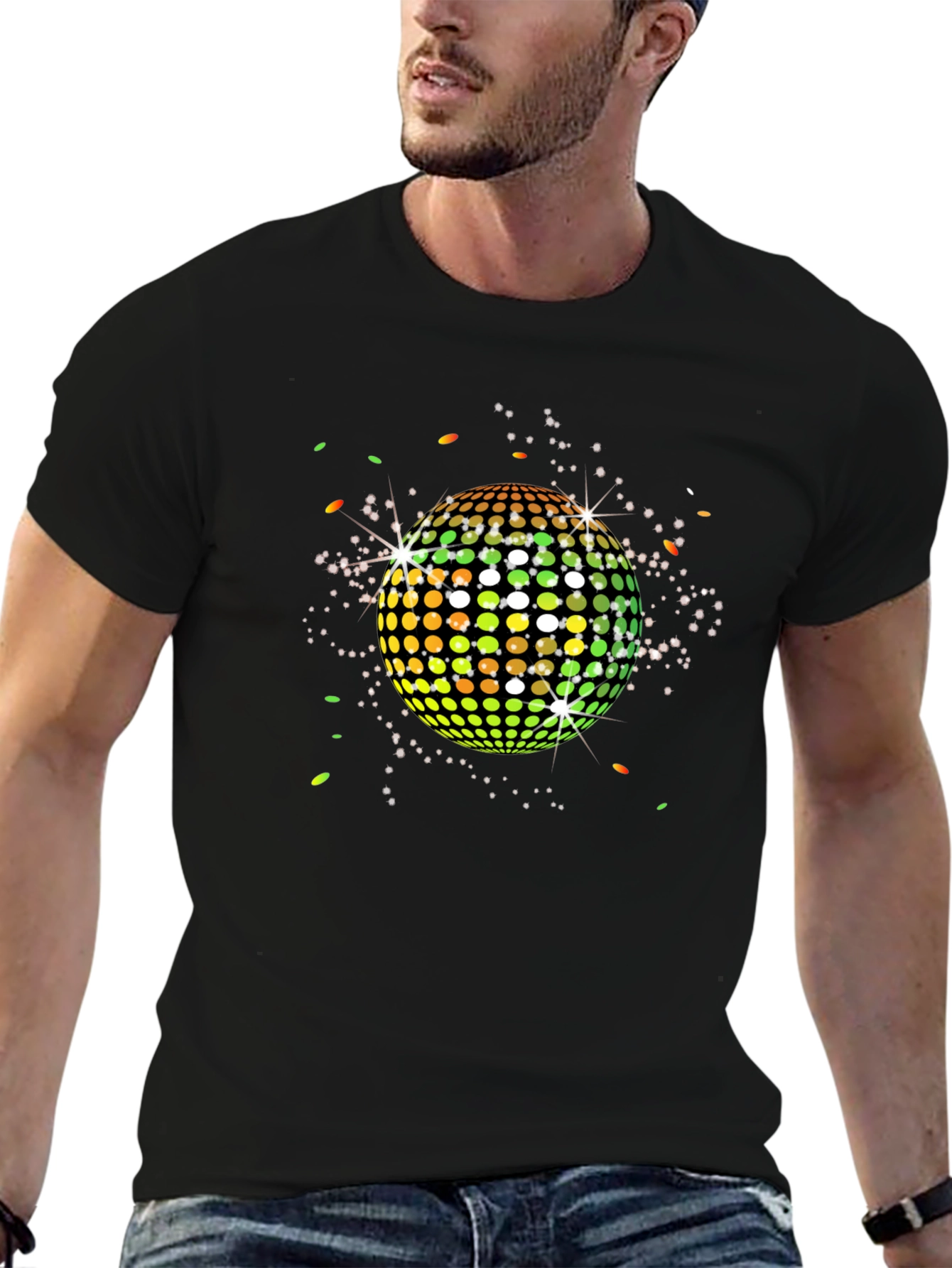 Retro Disco Ball Graphic T-Shirt