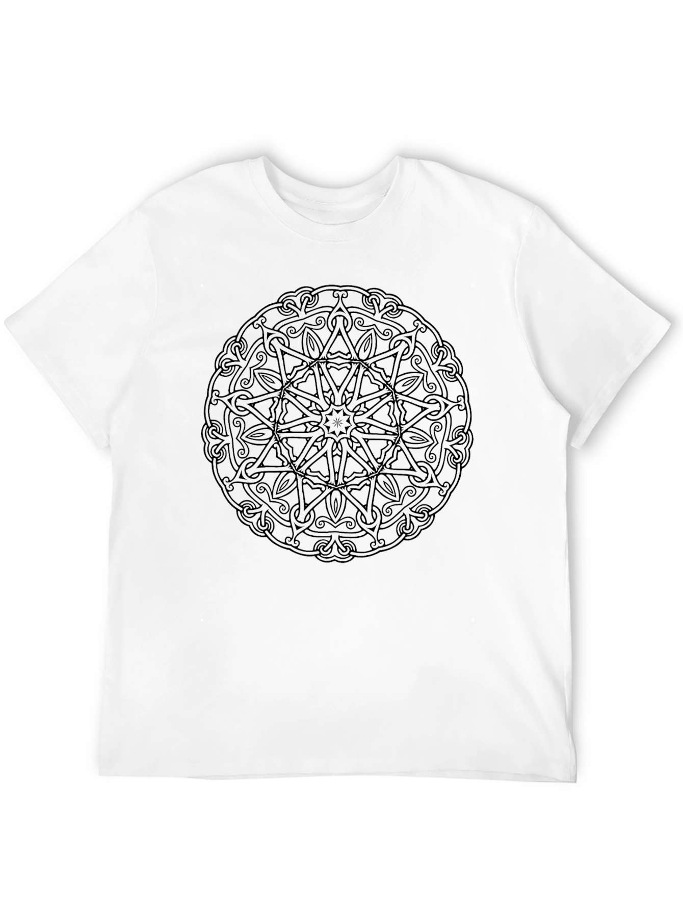 Black Mandala Graphic Tee - Stylish & Unique