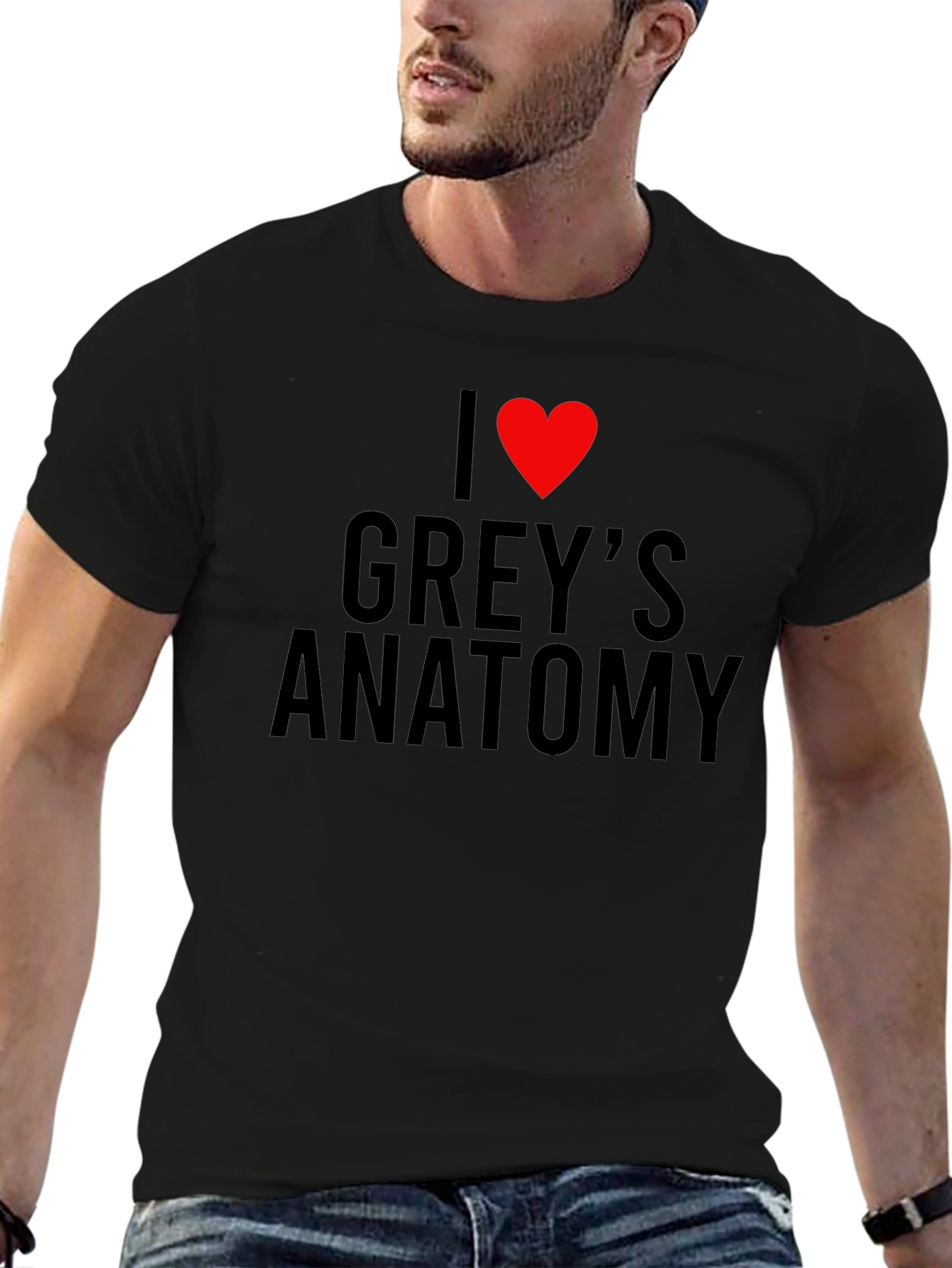 I Heart Greys Anatomy Black T-Shirt