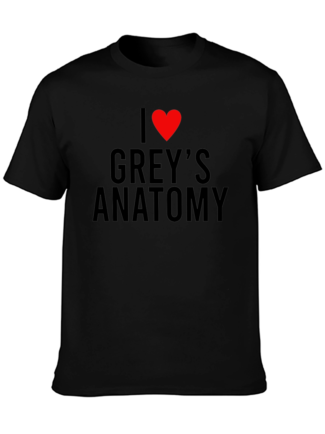I Heart Greys Anatomy Black T-Shirt