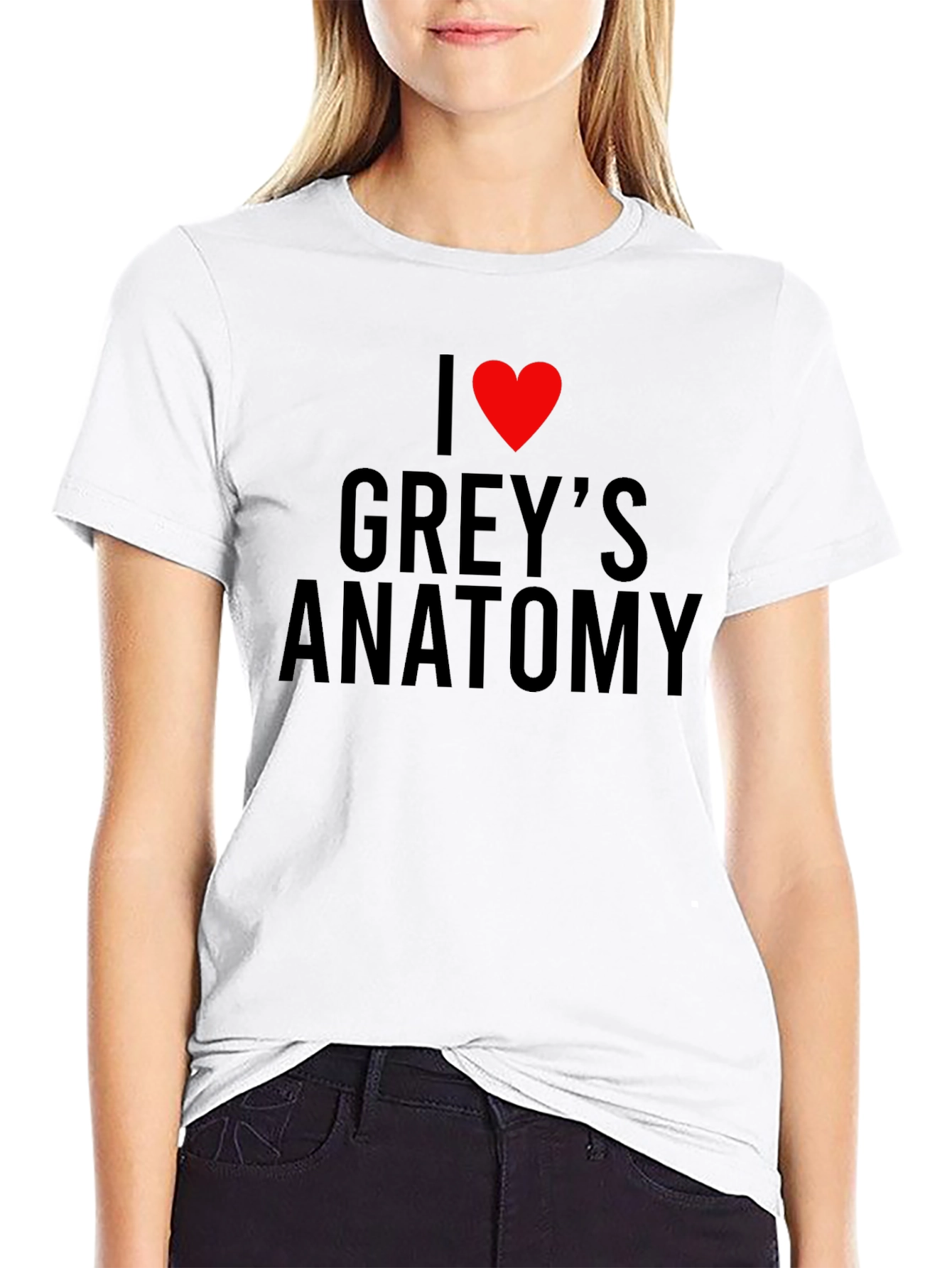 I Heart Greys Anatomy Black T-Shirt