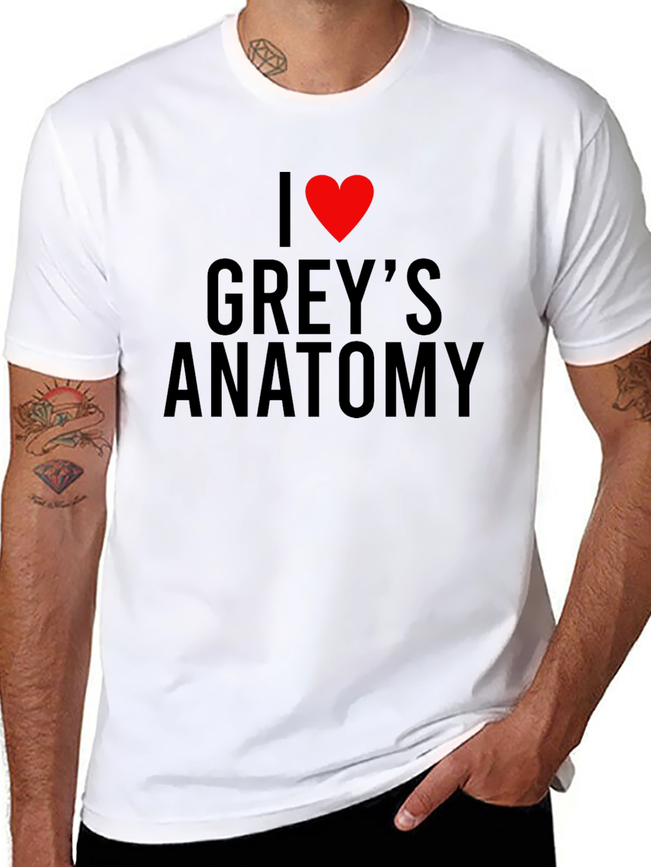 I Heart Greys Anatomy Black T-Shirt