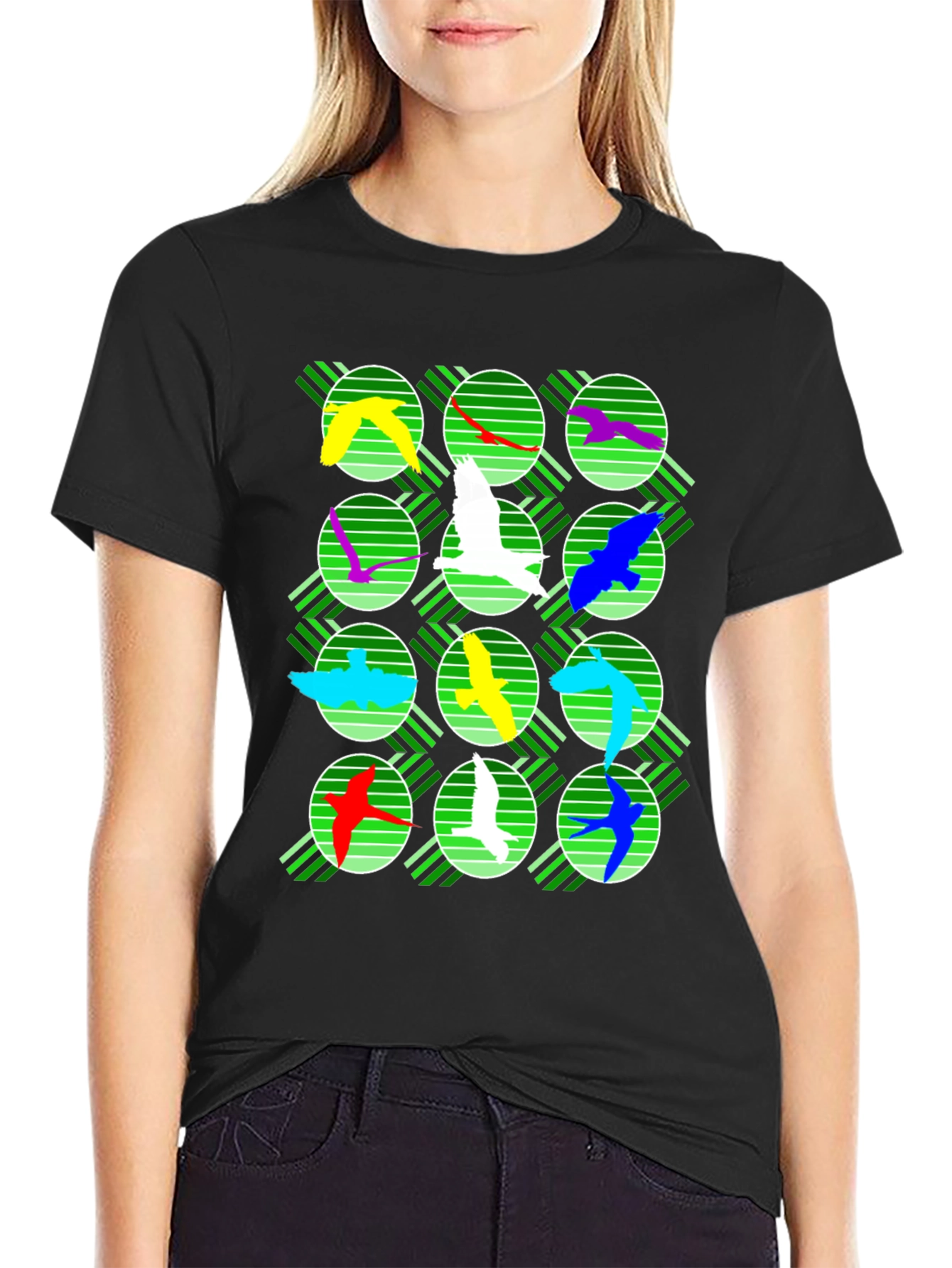 Retro Bird Circle Graphic Tee