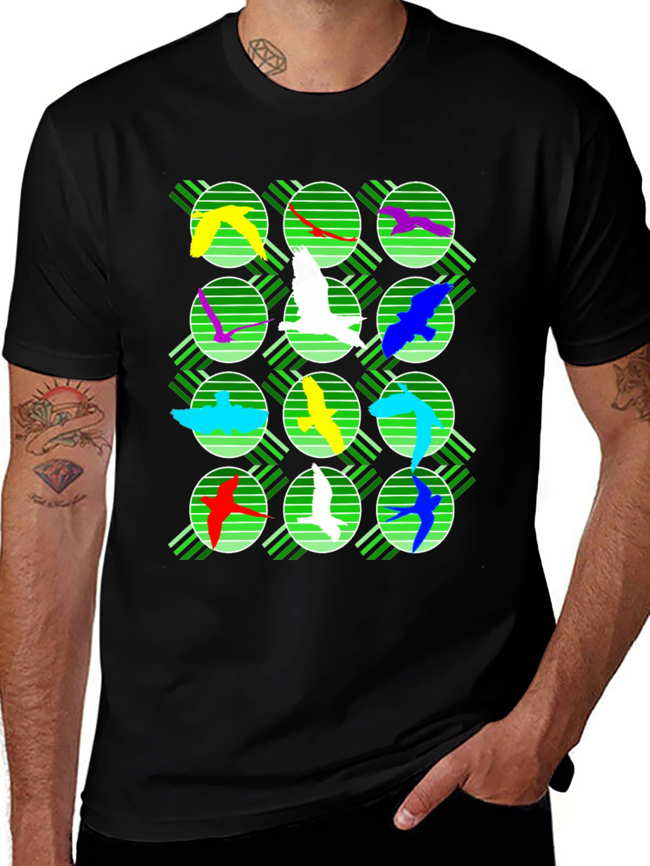 Retro Bird Circle Graphic Tee