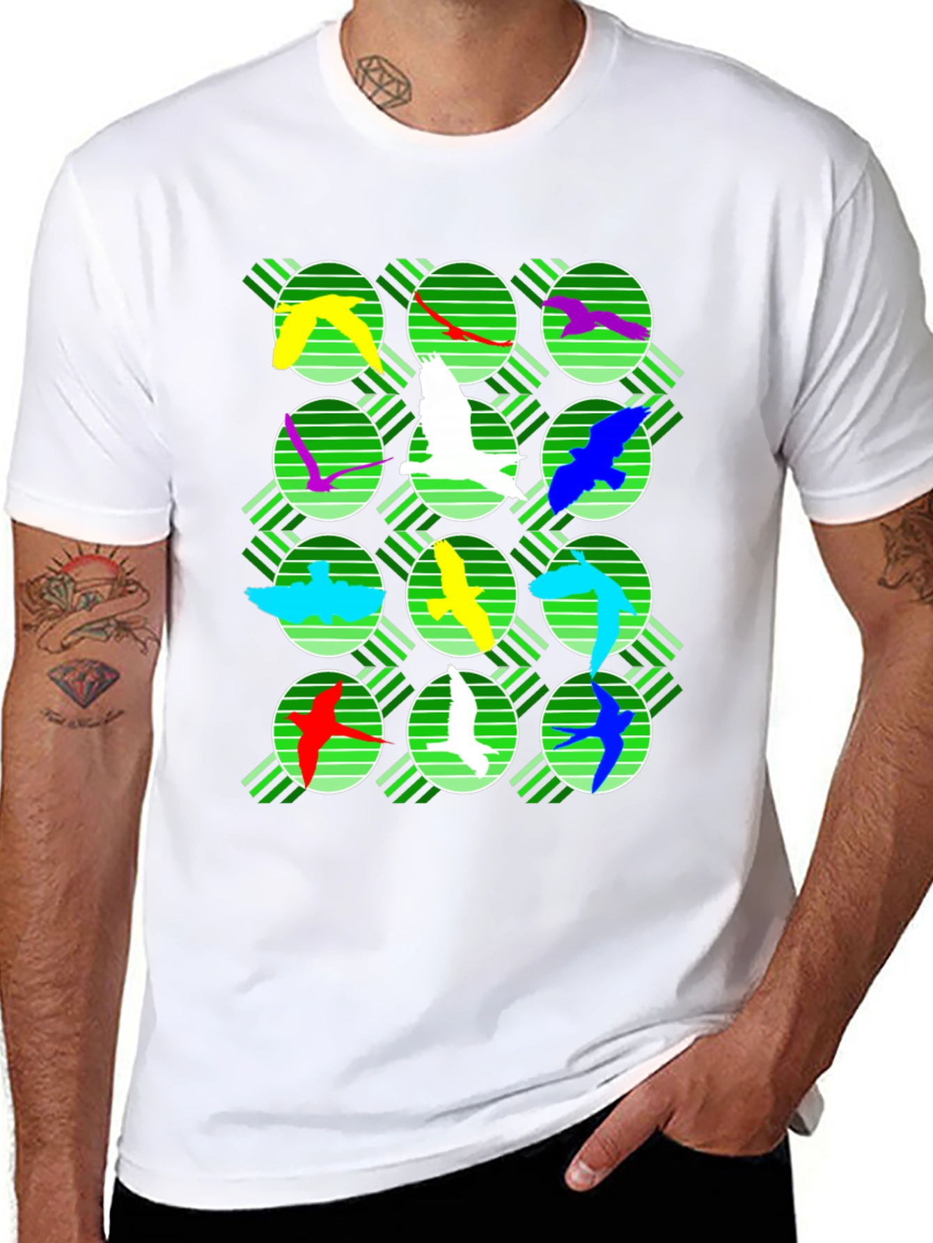 Retro Bird Circle Graphic Tee
