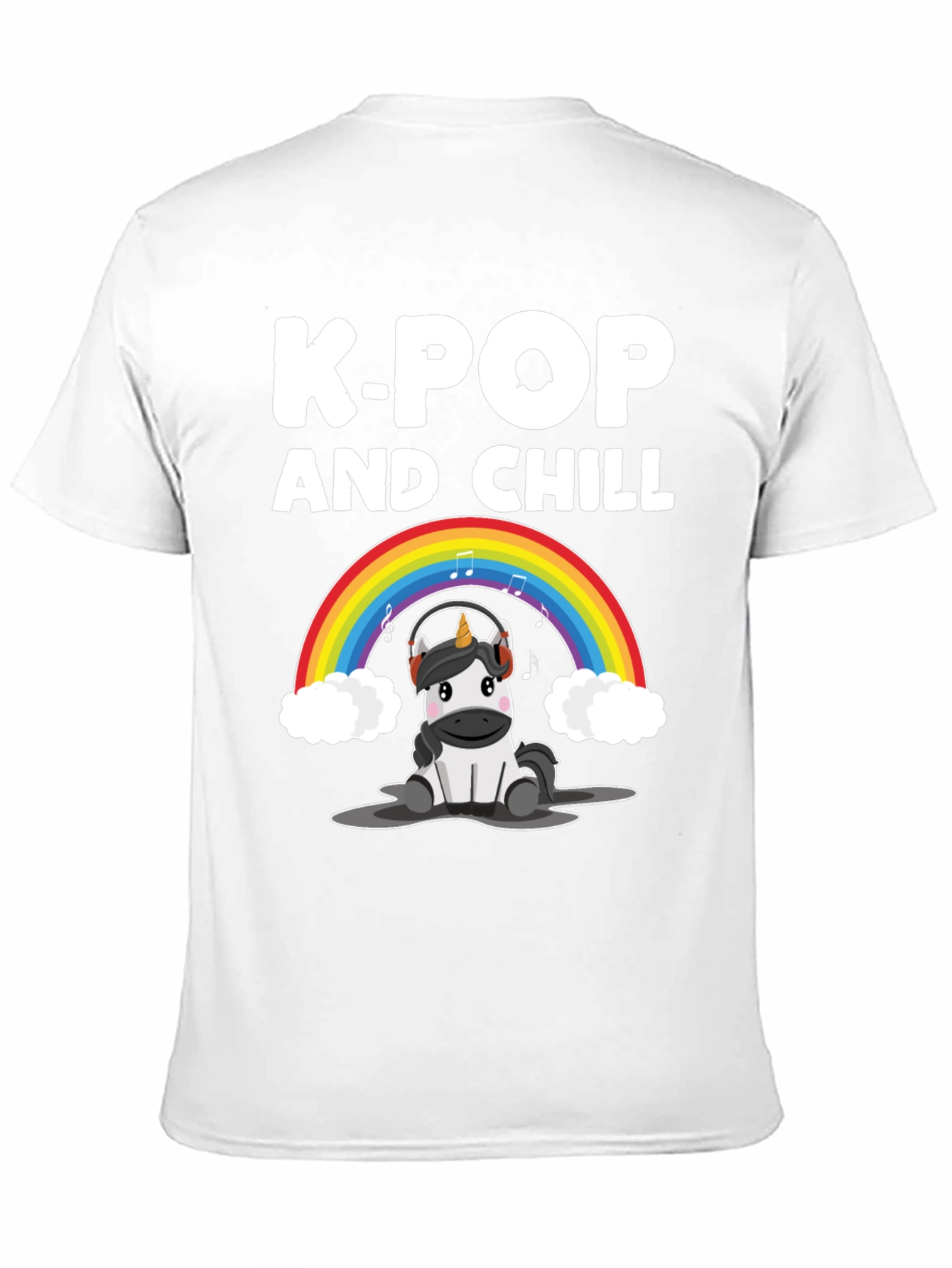 K-Pop and Chill Unicorn Graphic T-Shirt