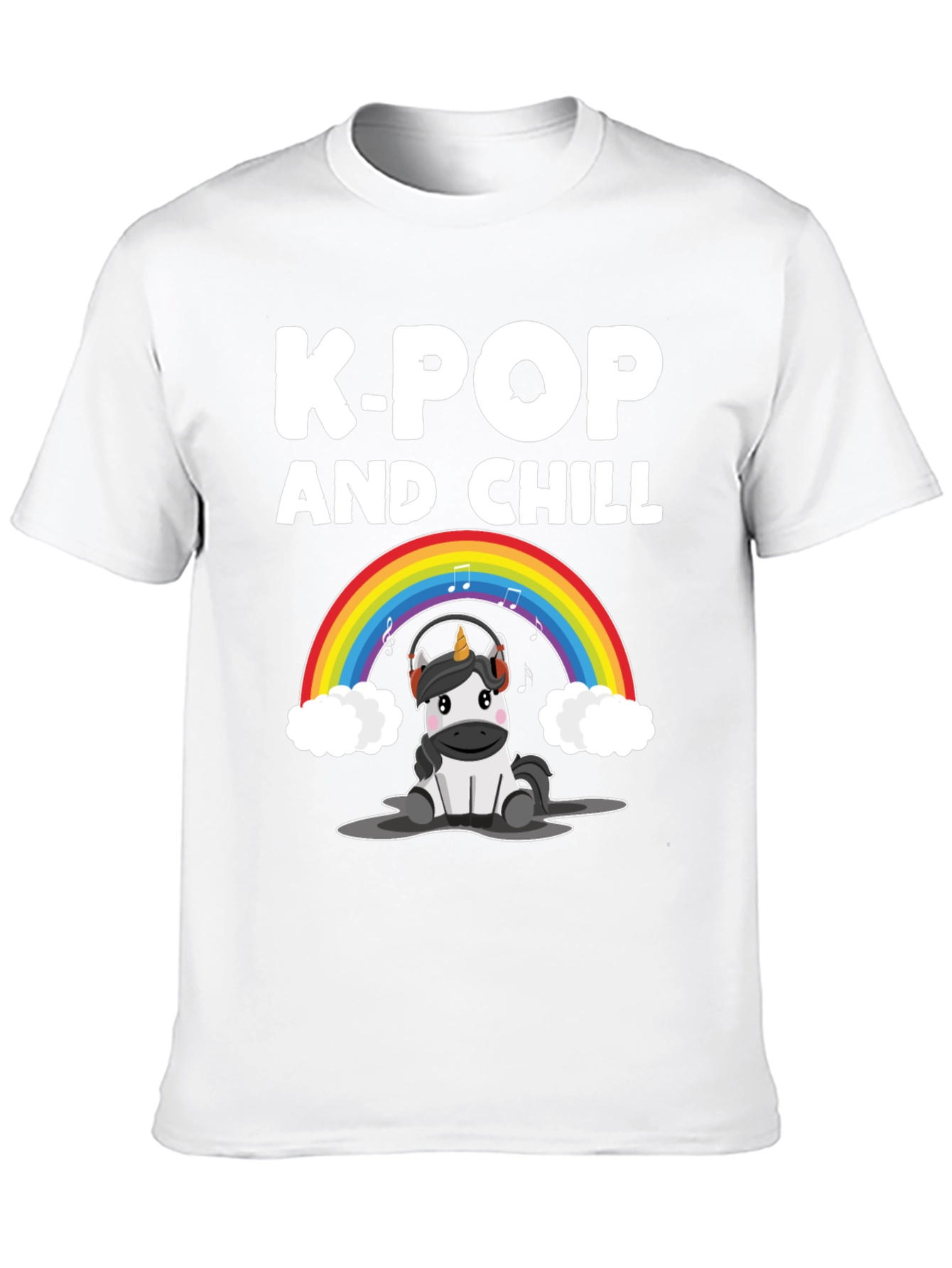 K-Pop and Chill Unicorn Graphic T-Shirt