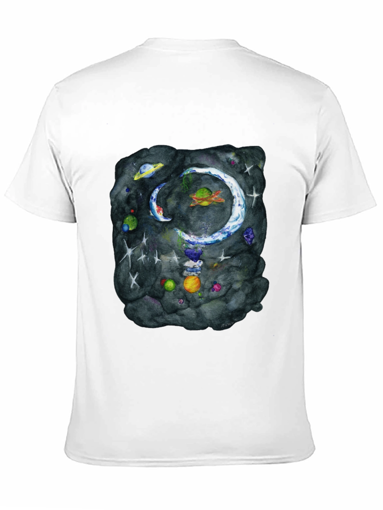 Cosmic Galaxy Graphic Tee - Mens Black T-Shirt