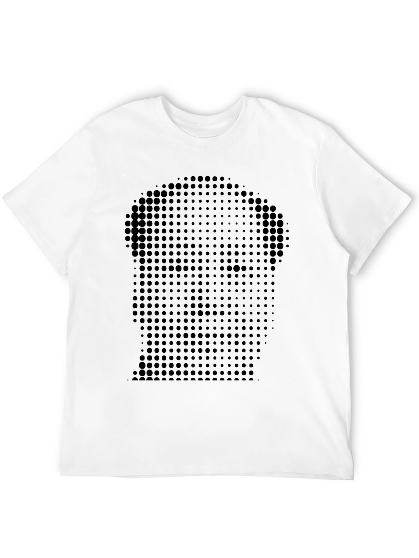 Abstract Dot Portrait Black T-Shirt