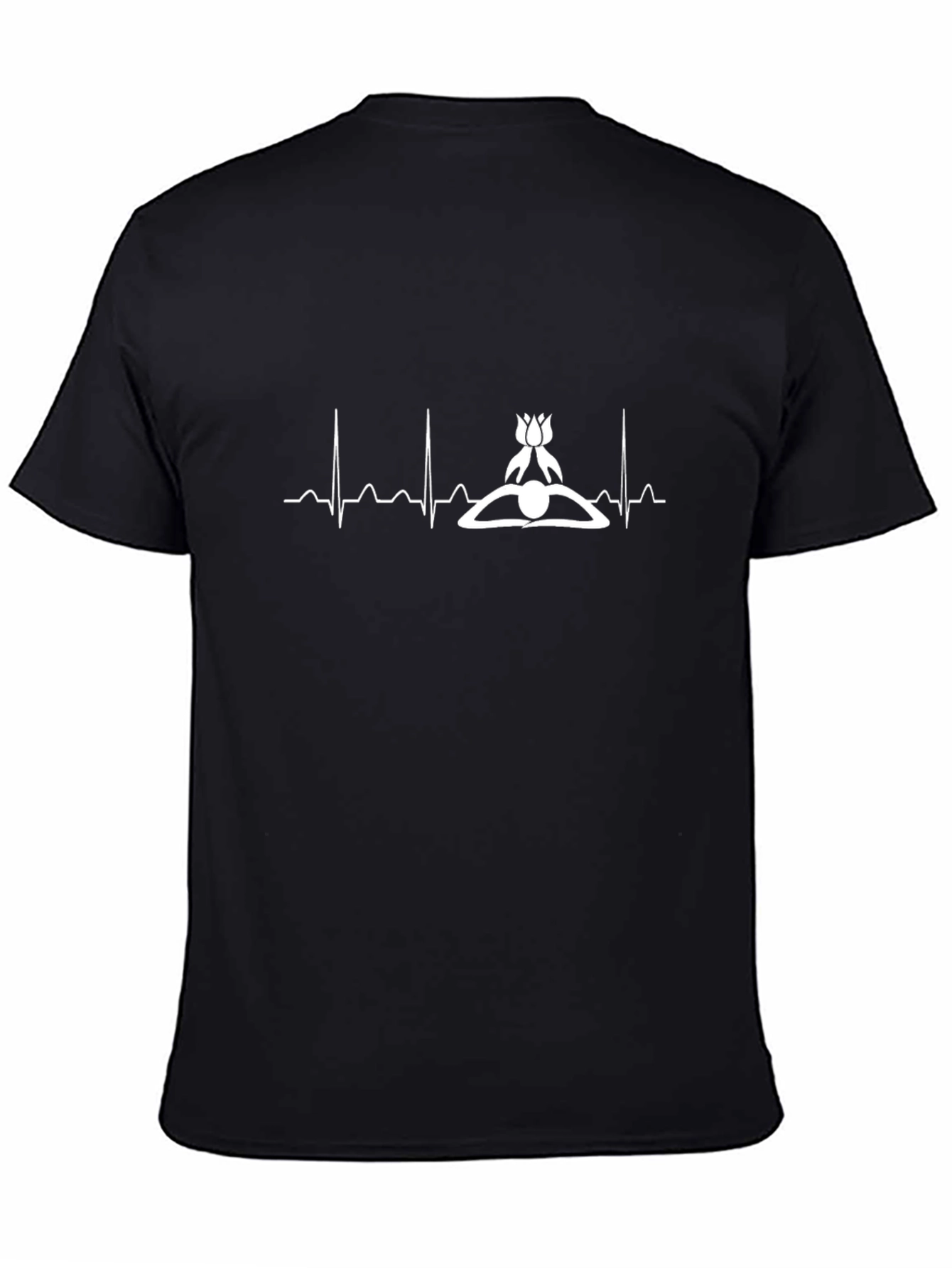 Yoga Heartbeat Black T-Shirt