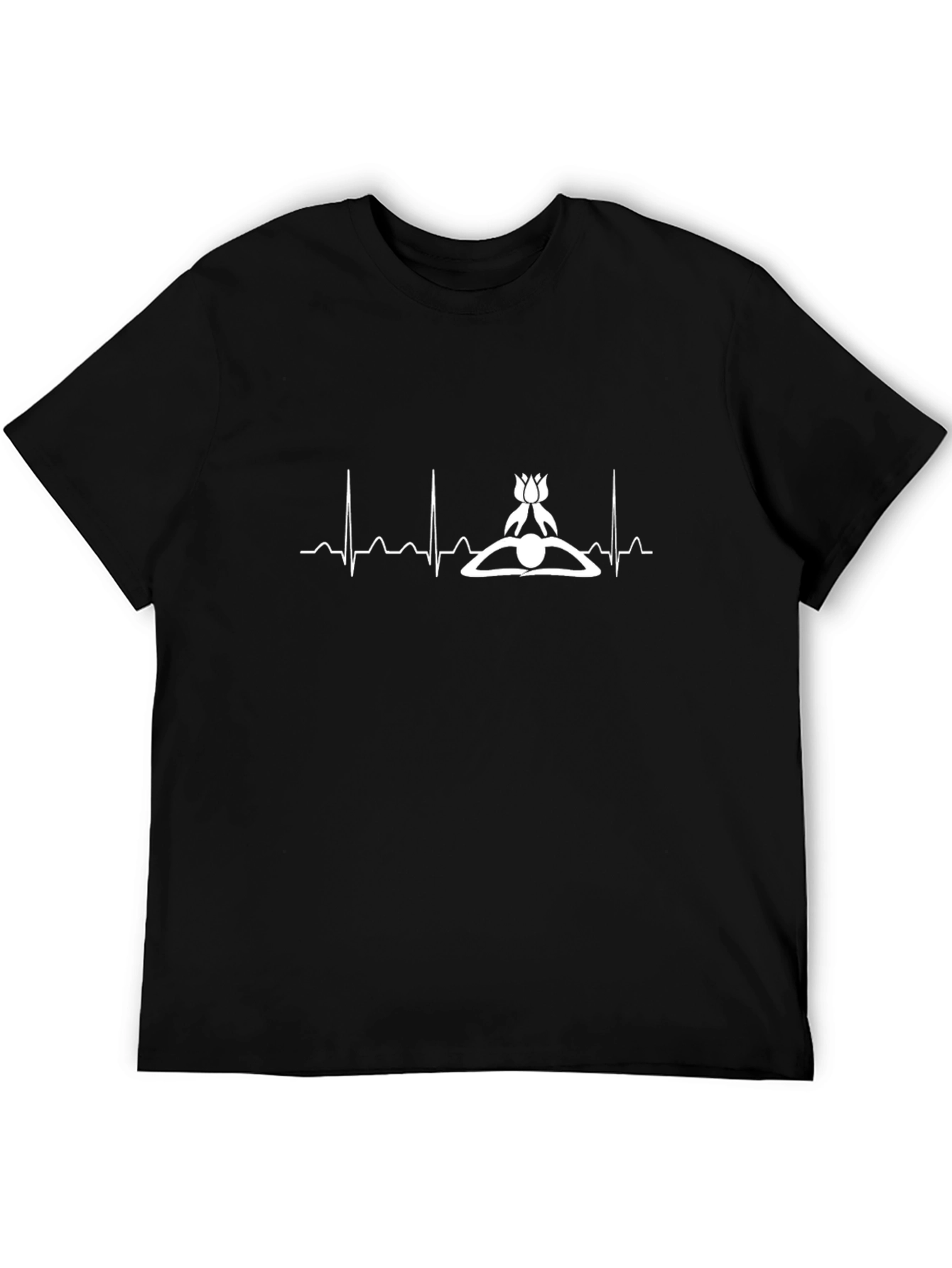 Yoga Heartbeat Black T-Shirt