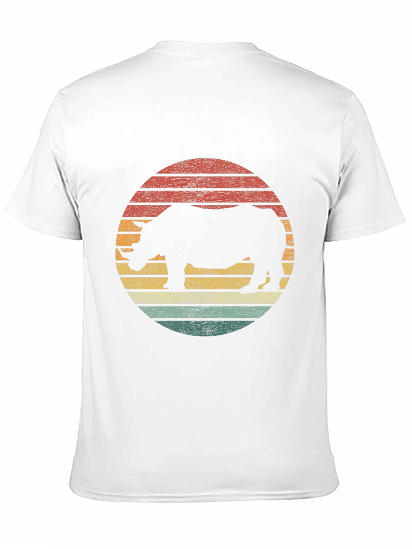 Retro Rhino Sunset Graphic Tee