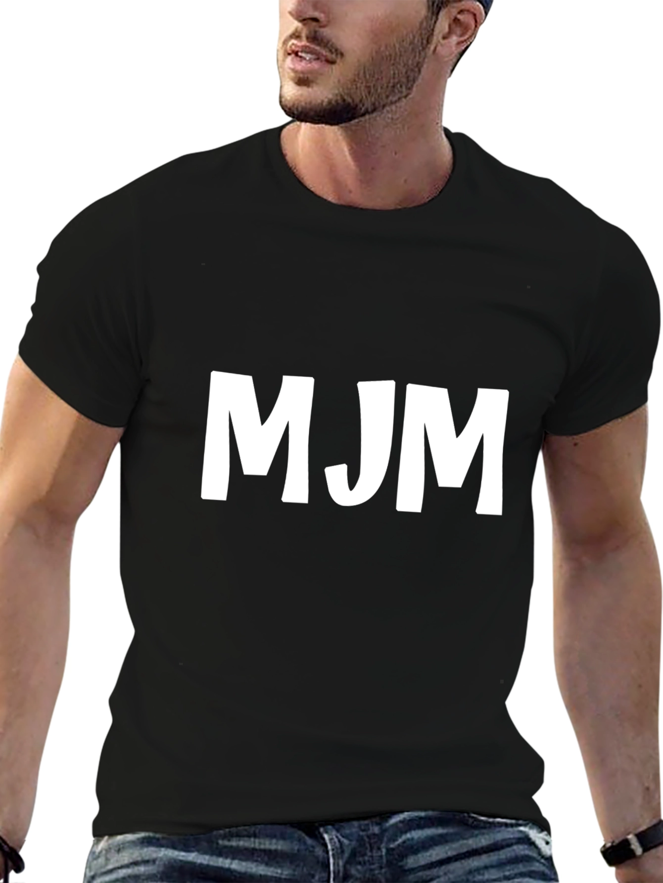 MJM Letter Print Casual T-Shirt