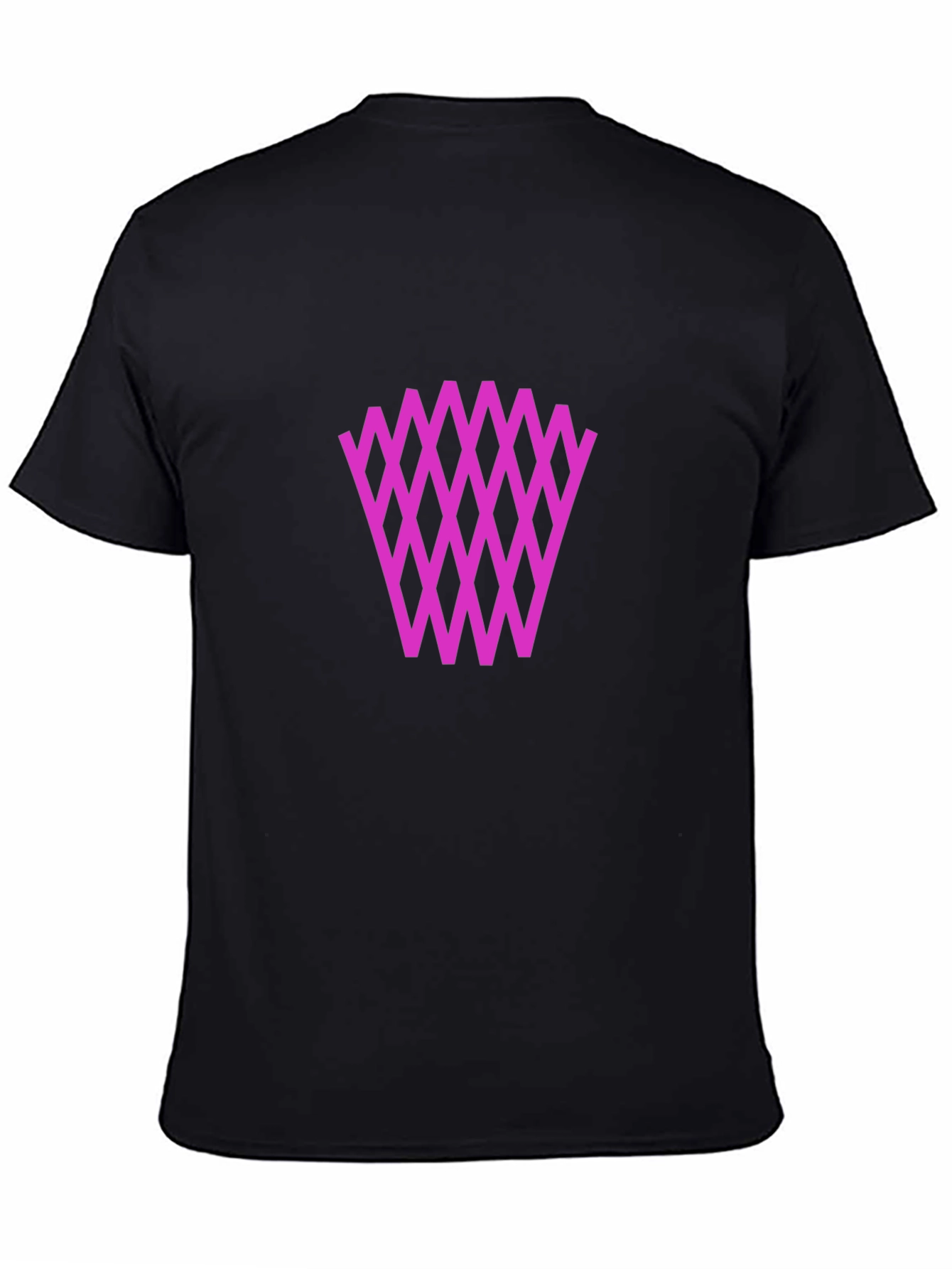 Graphic Tee: Diamond Weave Pattern - Black