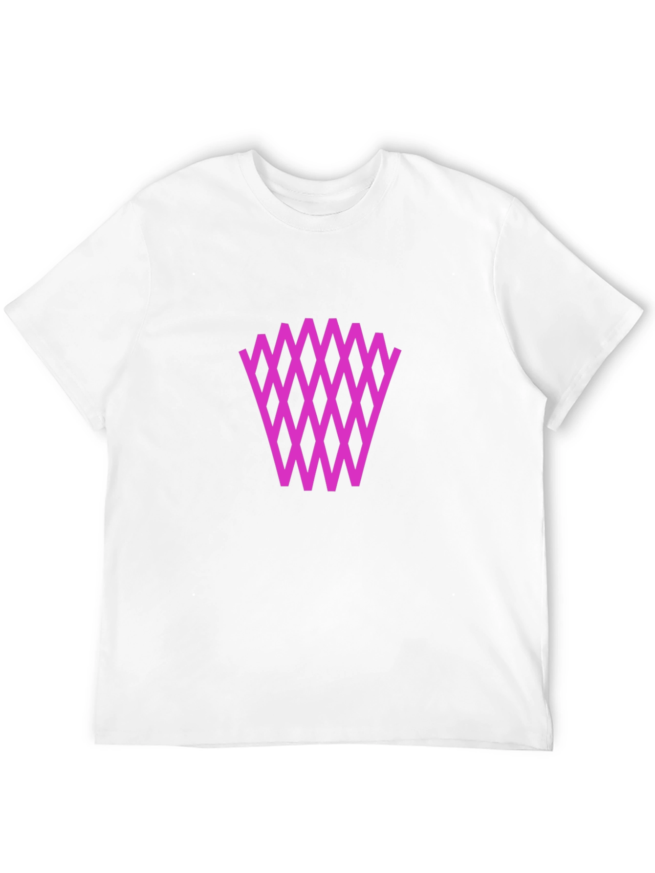 Graphic Tee: Diamond Weave Pattern - Black