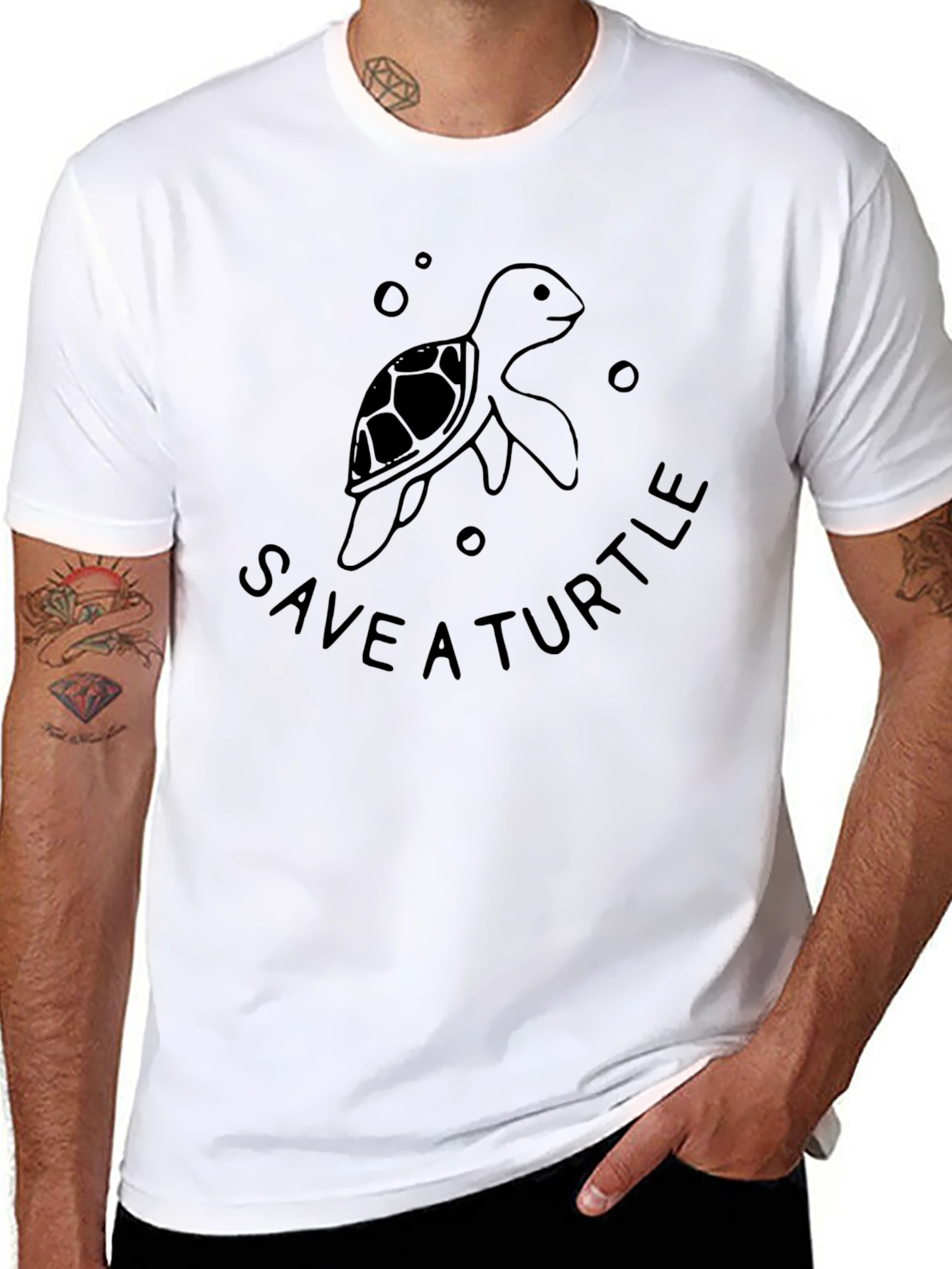 Save a Turtle Black Graphic Tee