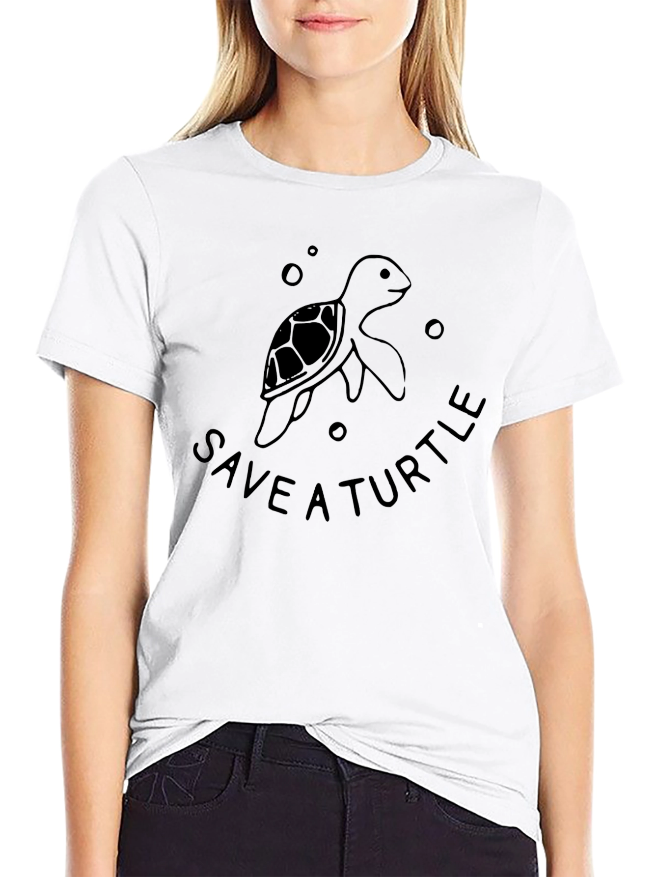 Save a Turtle Black Graphic Tee