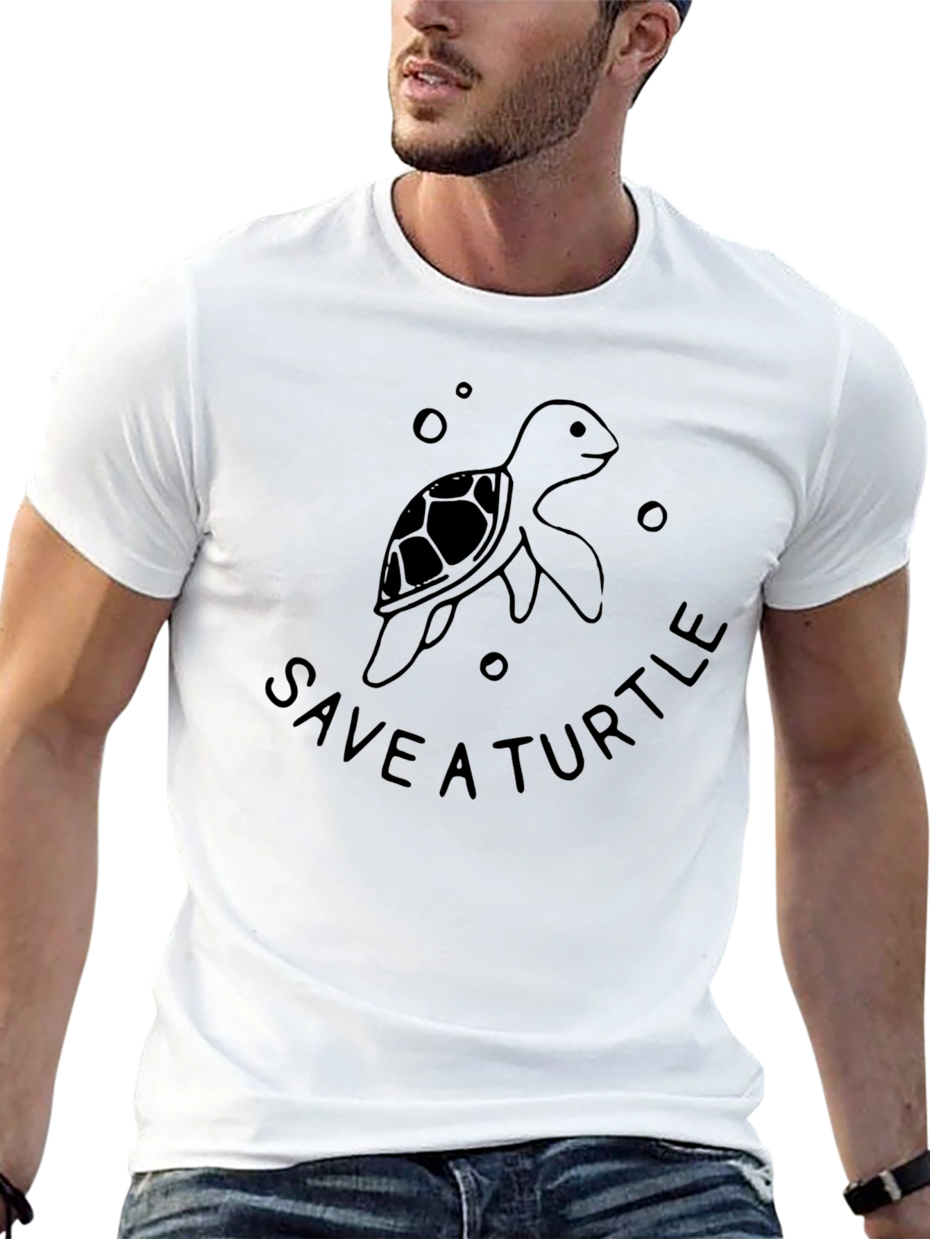 Save a Turtle Black Graphic Tee