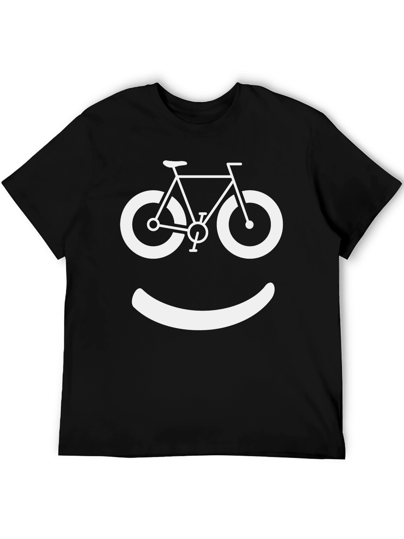 Bike Smile Graphic Tee - Cycling Humor T-Shirt