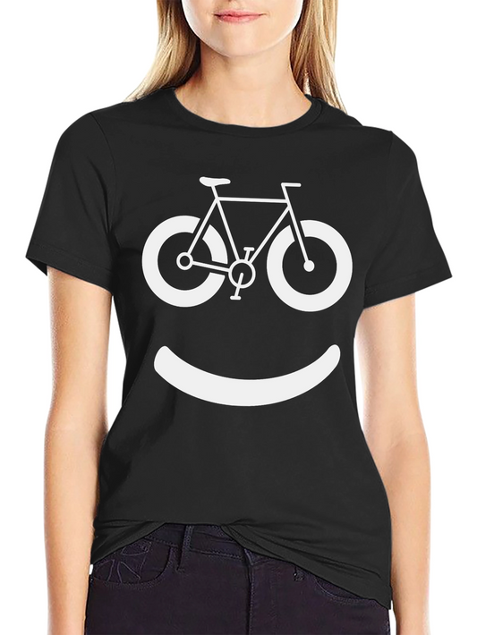 Bike Smile Graphic Tee - Cycling Humor T-Shirt