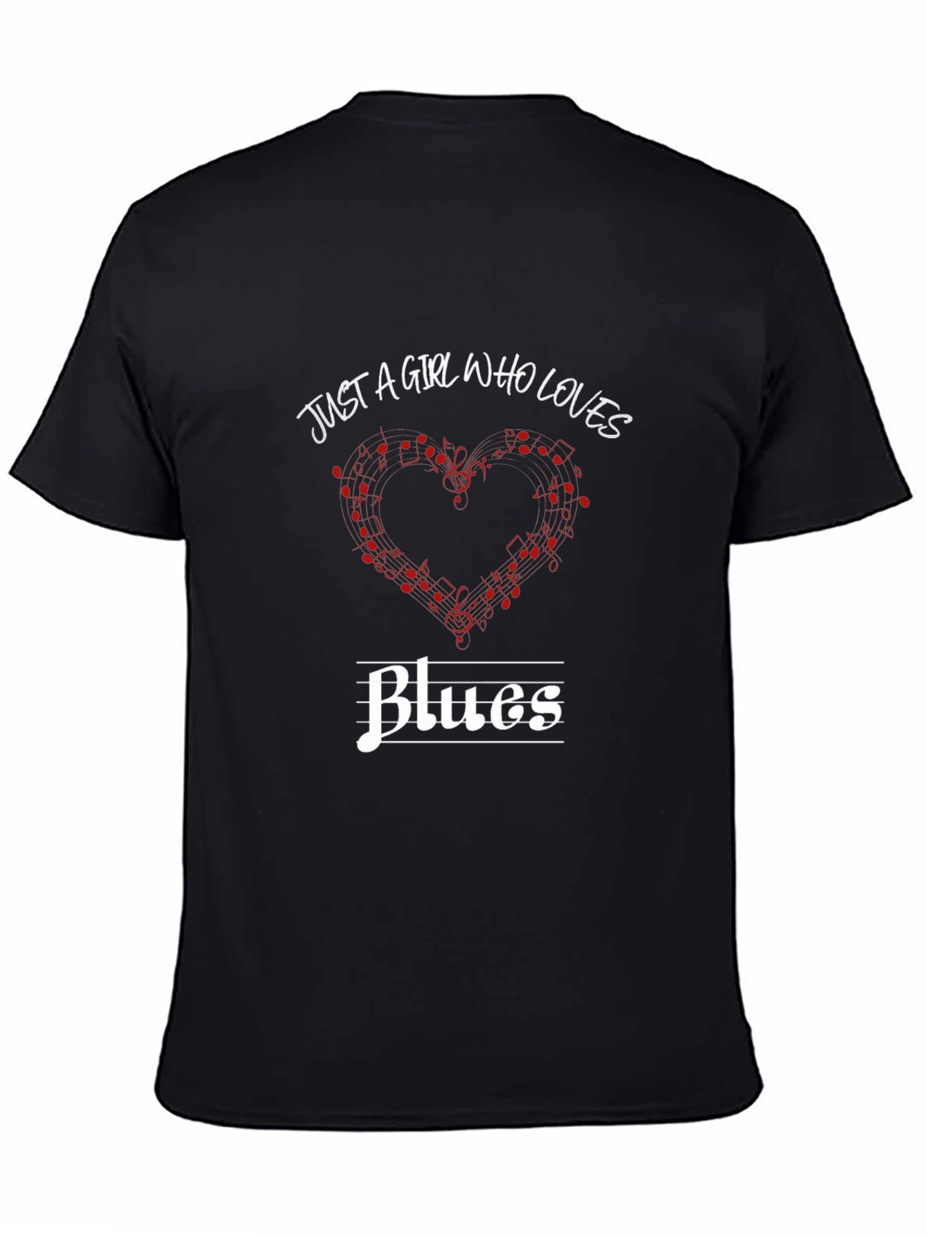 Just A Girl Who Loves Blues Music T-Shirt