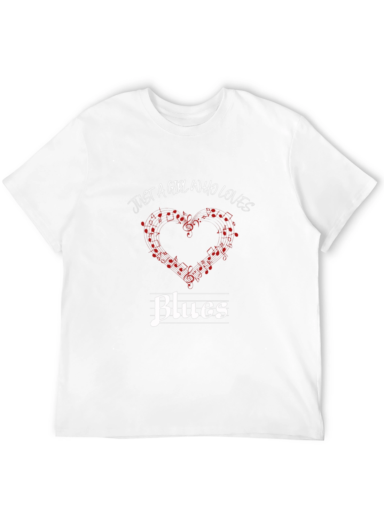 Just A Girl Who Loves Blues Music T-Shirt